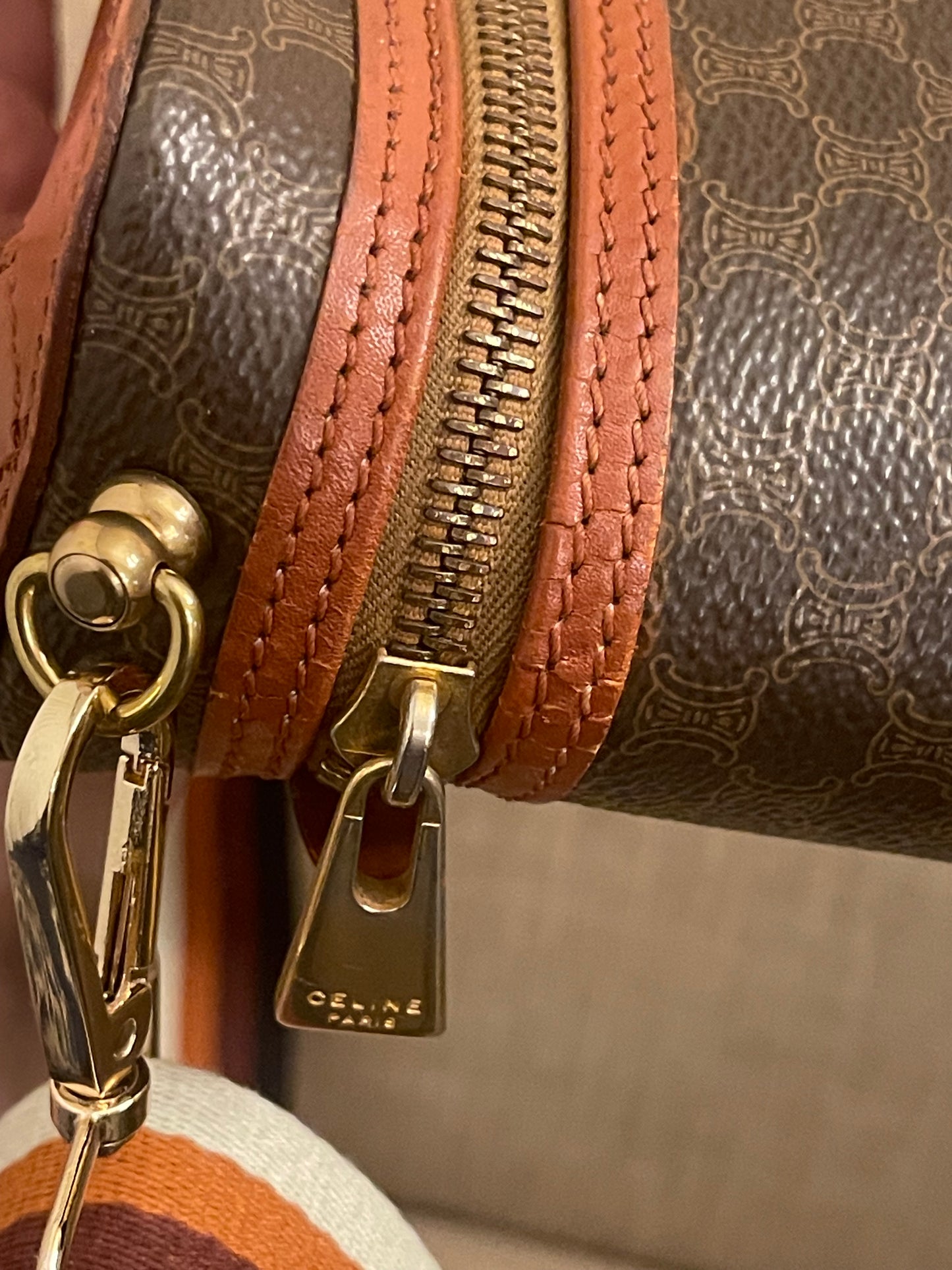 Authentic vintage Celine vanity clutch crossbody bag