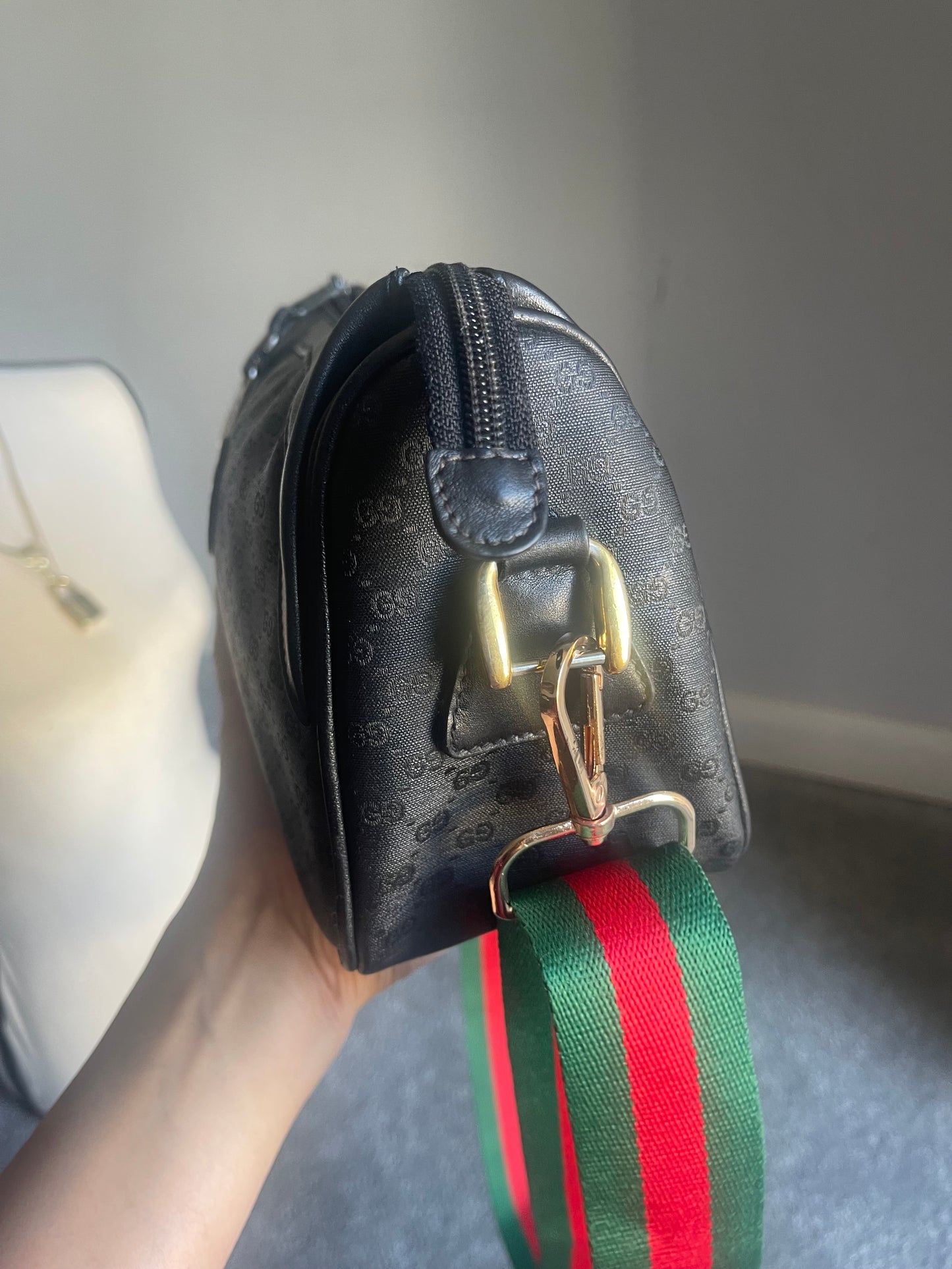 Authentic vintage Gucci black crossbody bag