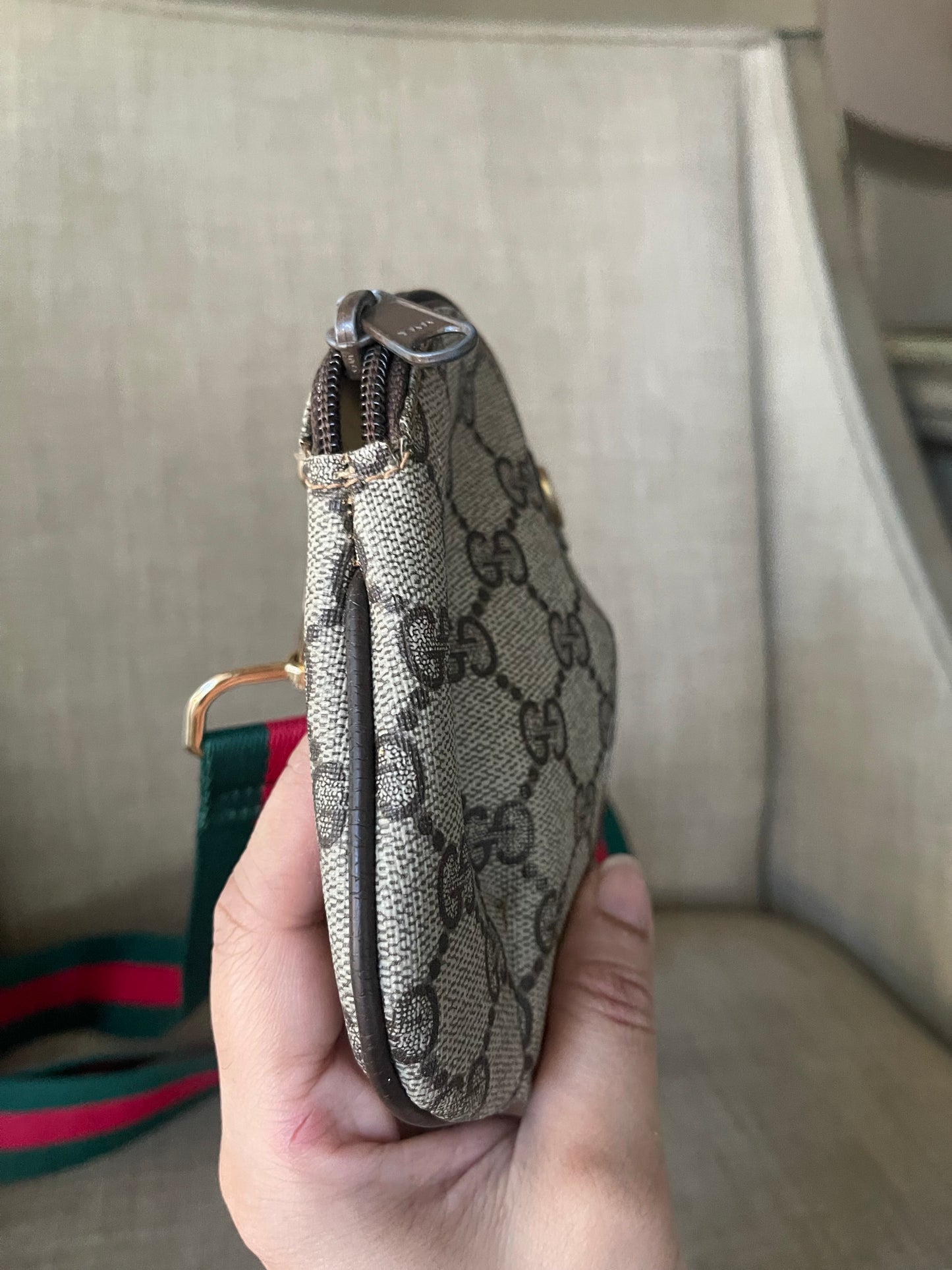 Authentic Gucci vintage GG canvas mini crossbody bag