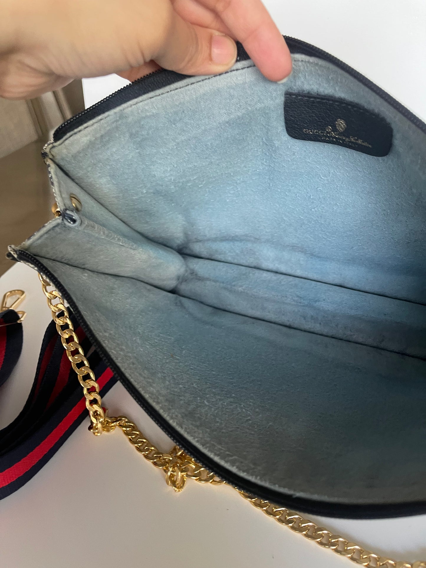 Authentic Gucci vintage large clutch crossbody bag