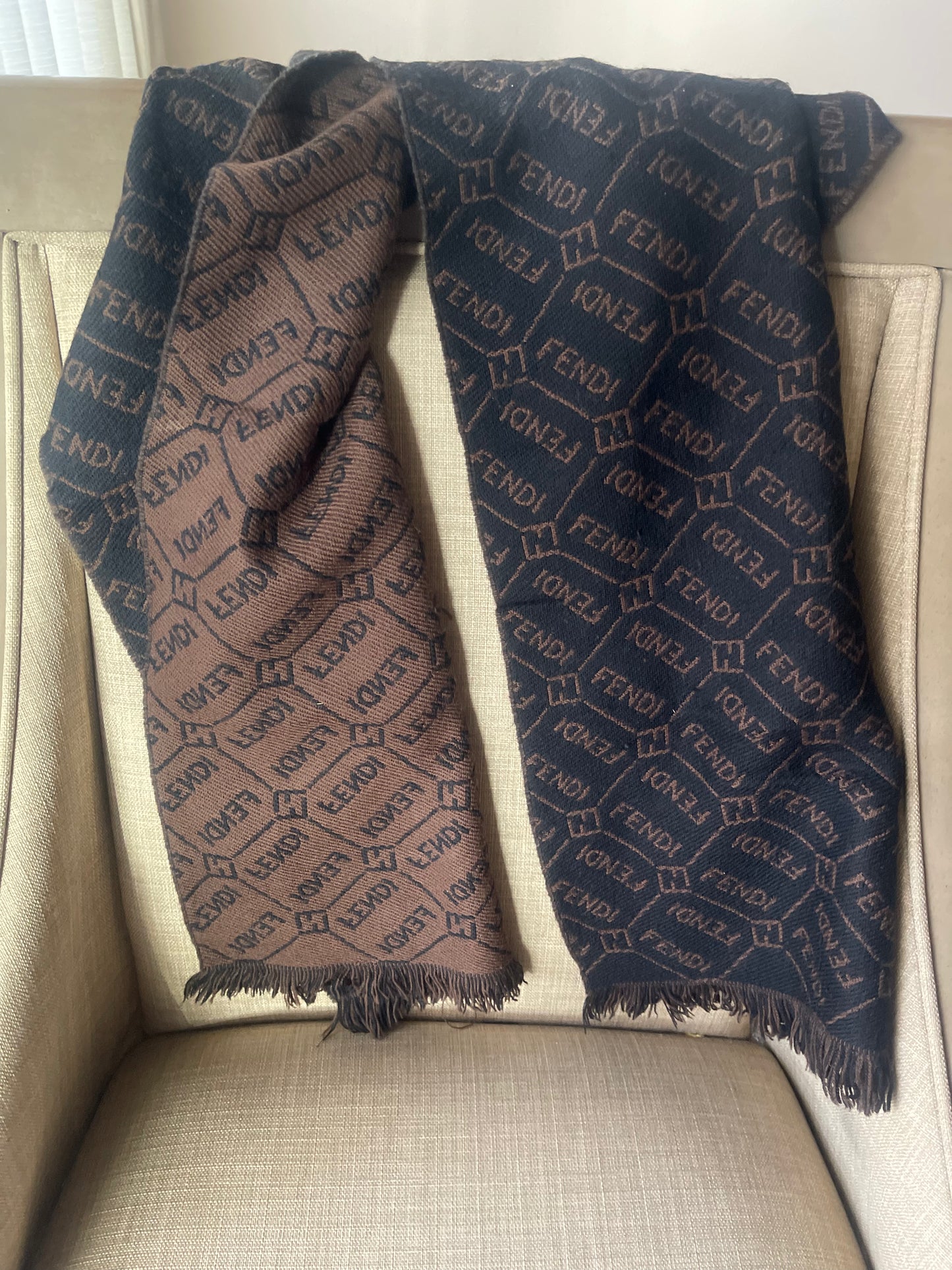 Authentic fendi vintage used scarf