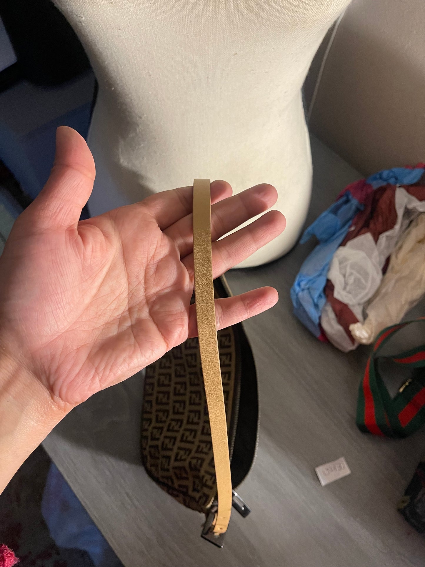 Authentic vintage fendi zucca shoulder bag