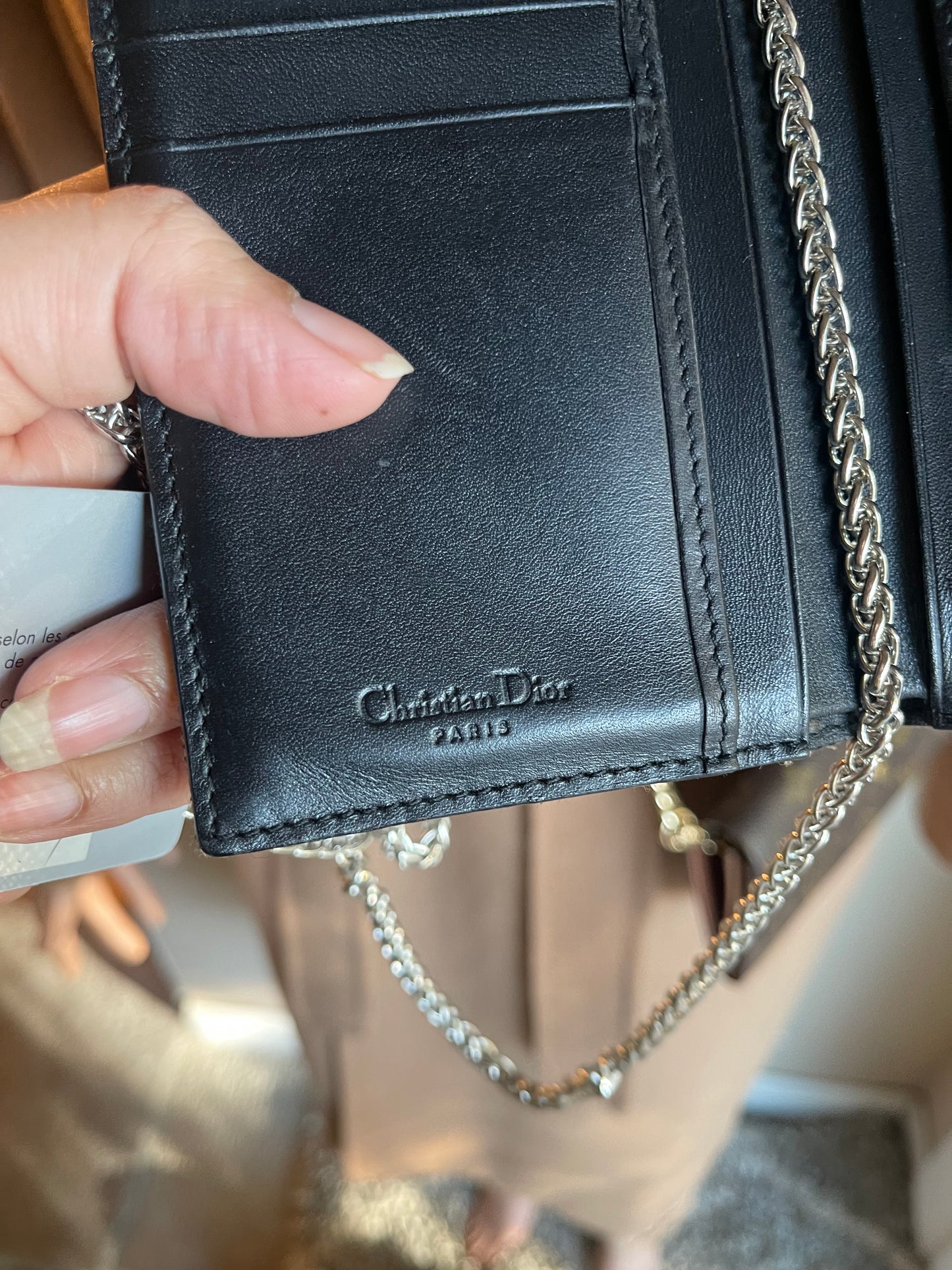 Authentic Dior vintage D ring wallet