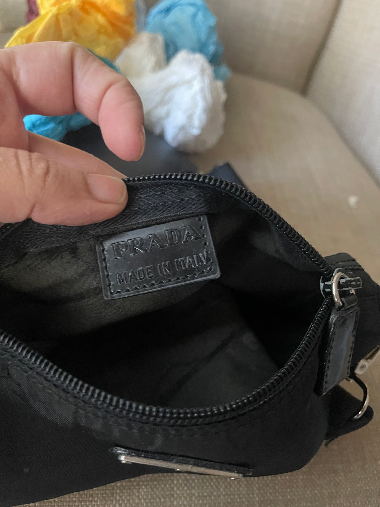 Authentic Prada nylon pouch crossbody