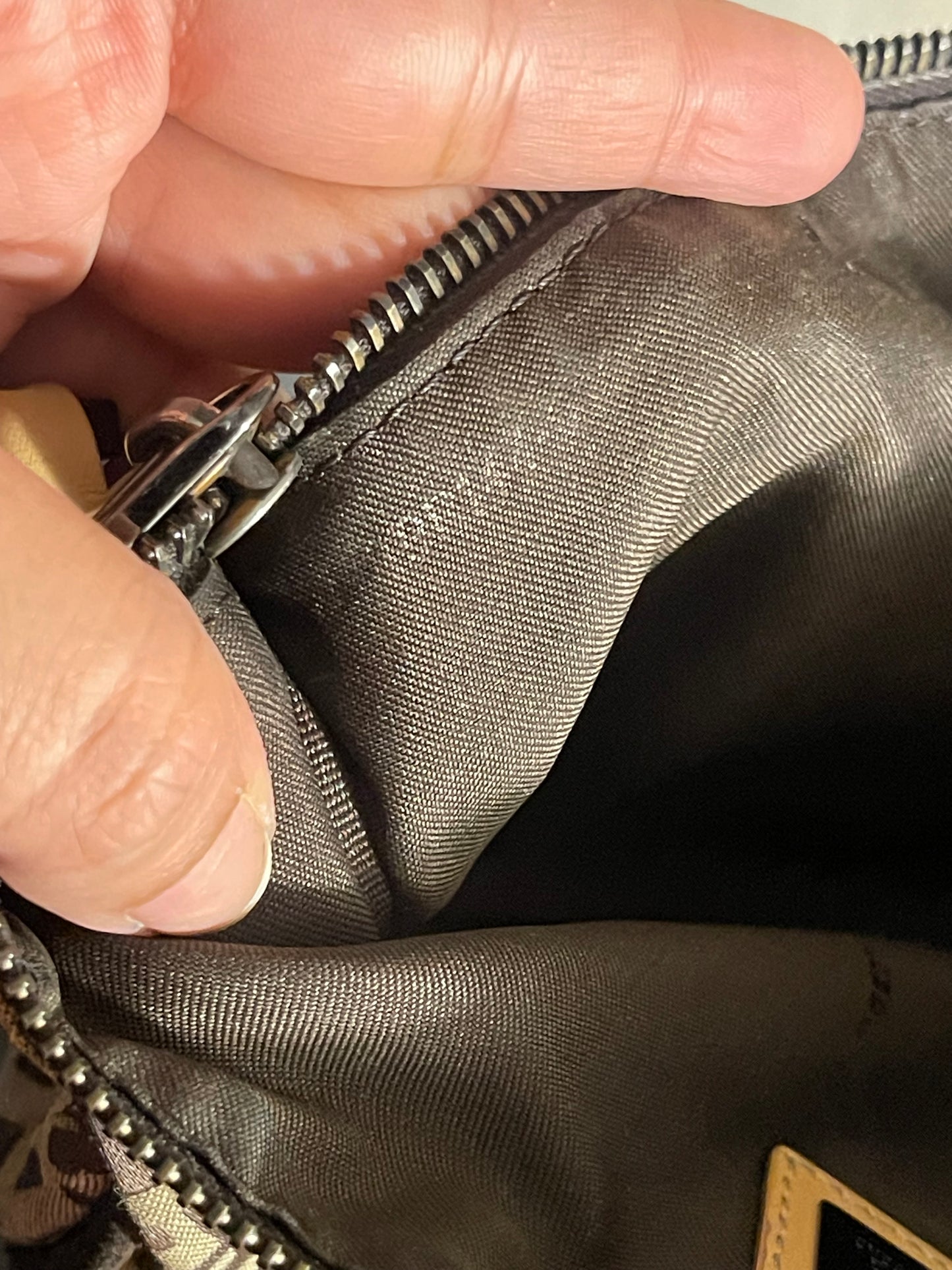 Authentic vintage fendi zucca shoulder bag