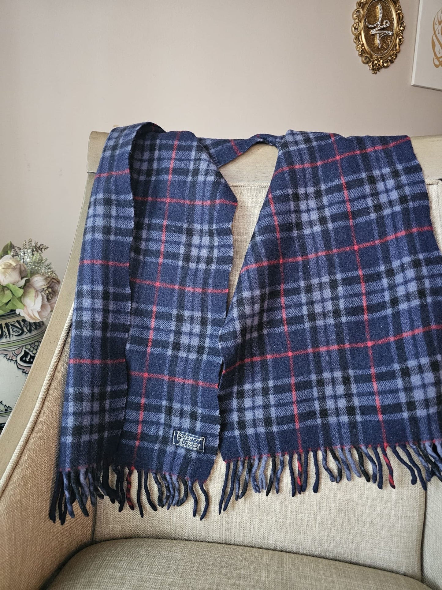 Authentic vintage Burberrys nova check scarf