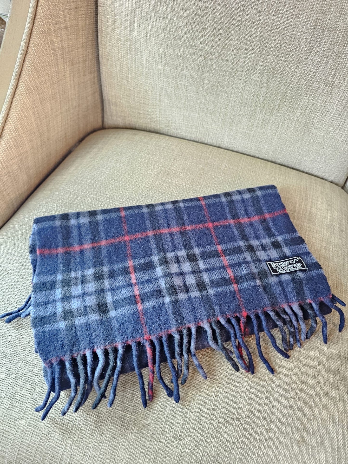 Authentic vintage Burberrys nova check scarf