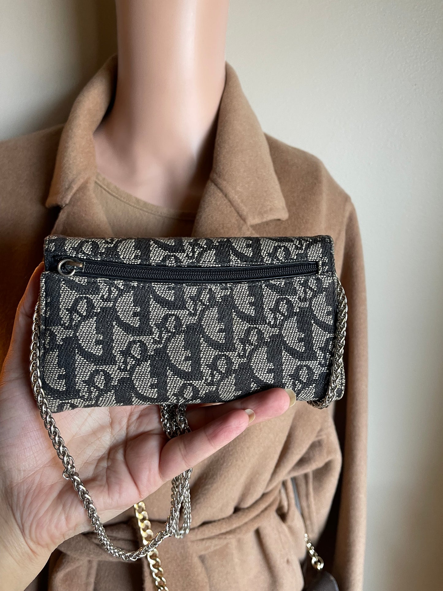 Authentic Dior vintage D ring wallet