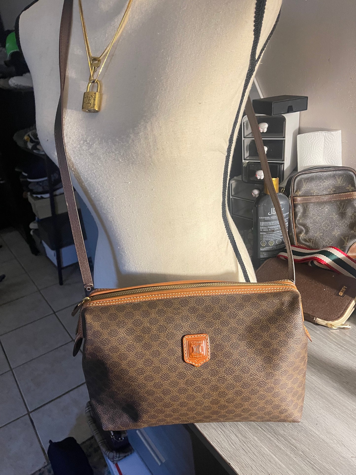 Authentic vintage Celine clutch crossbody bag