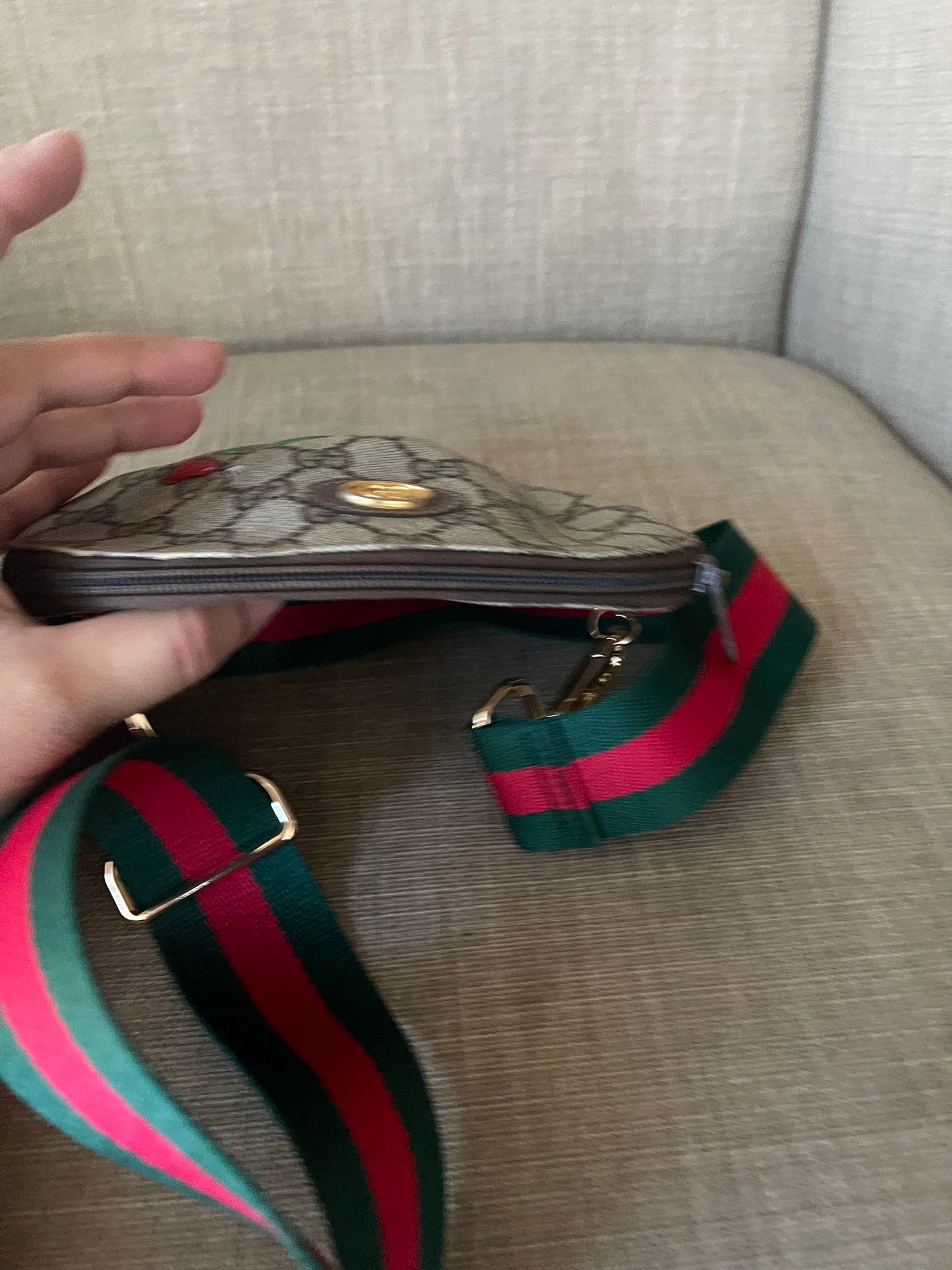 Authentic Gucci vintage GG canvas mini crossbody bag
