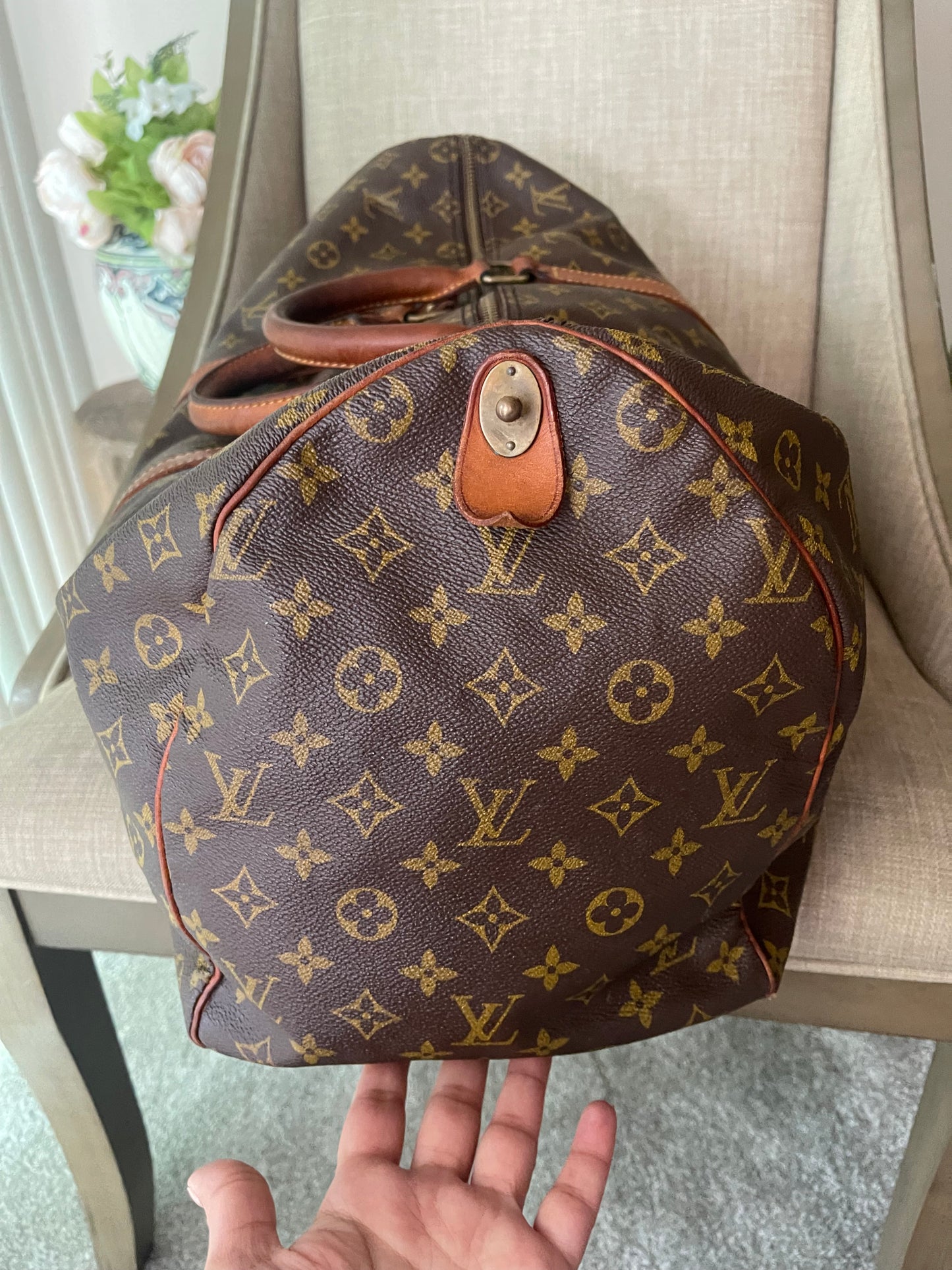 Authentic vintage Louis Vuitton luggage bag keepall 45