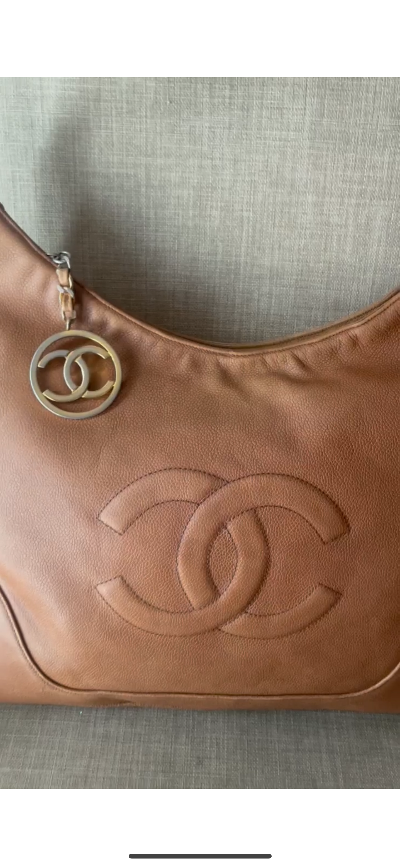 Authentic Chanel vintage hobo shoulder bag