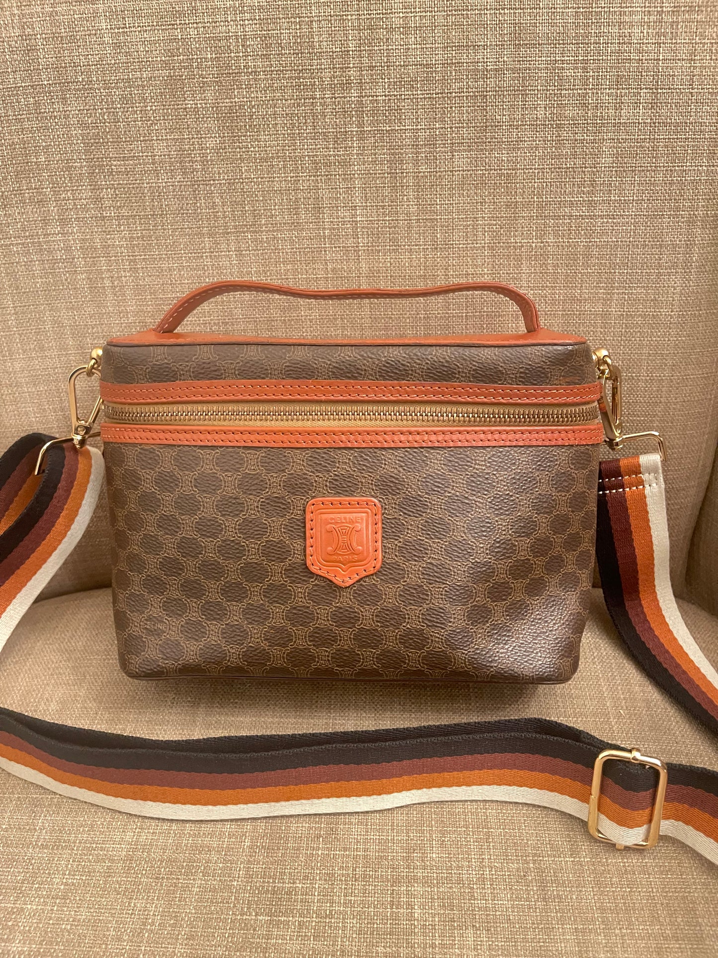 Authentic vintage Celine vanity clutch crossbody bag
