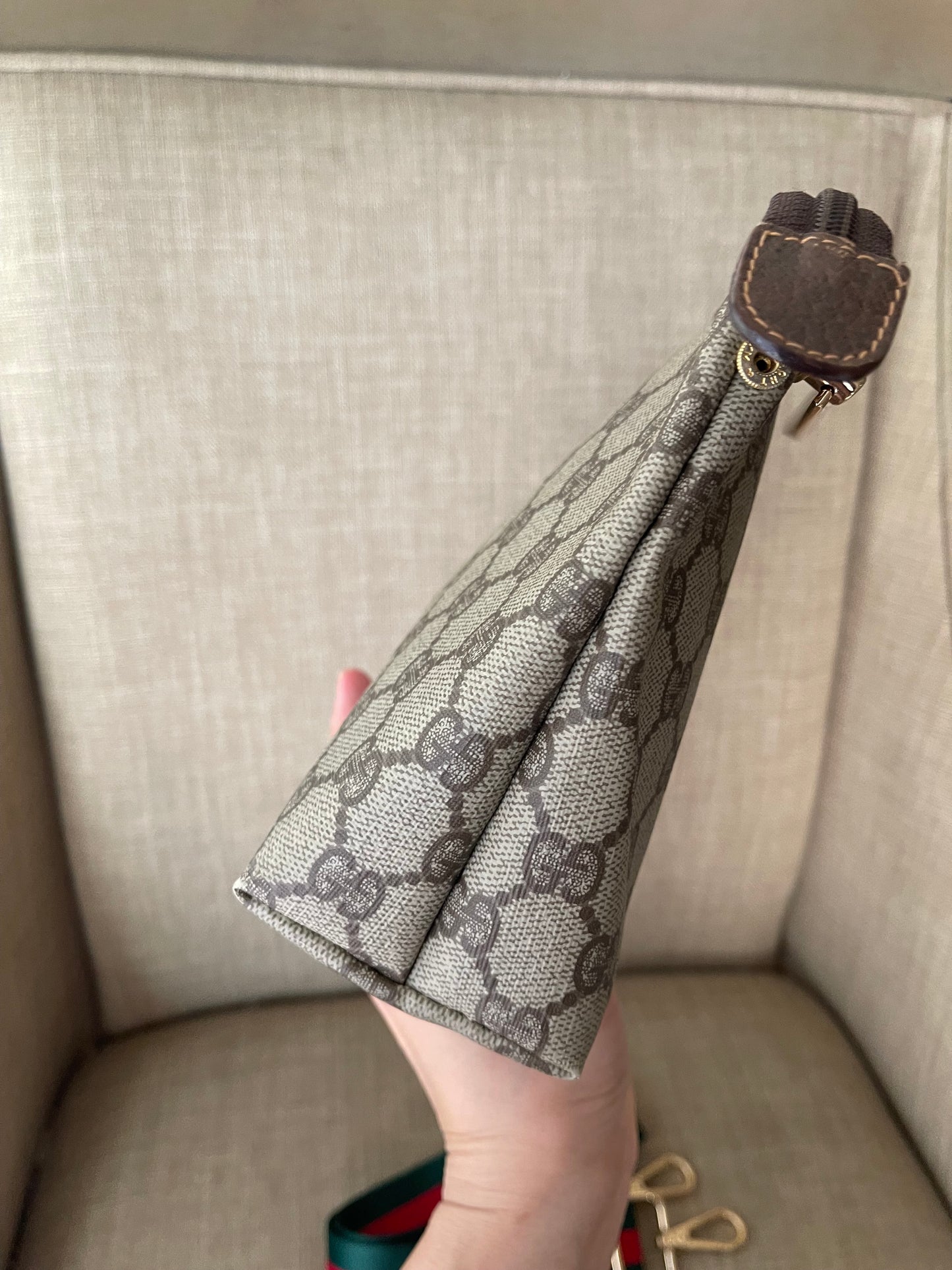 Authentic Gucci vintage web sherry line clutch crossbody