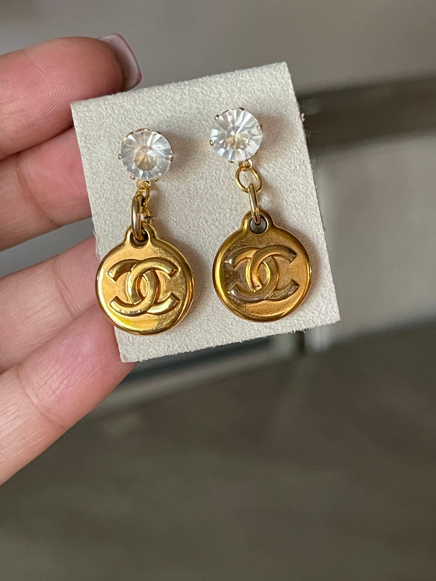 Authentic Chanel charm custom made earings