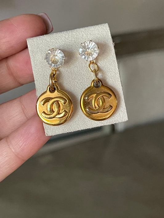 Authentic Chanel charm custom made earings