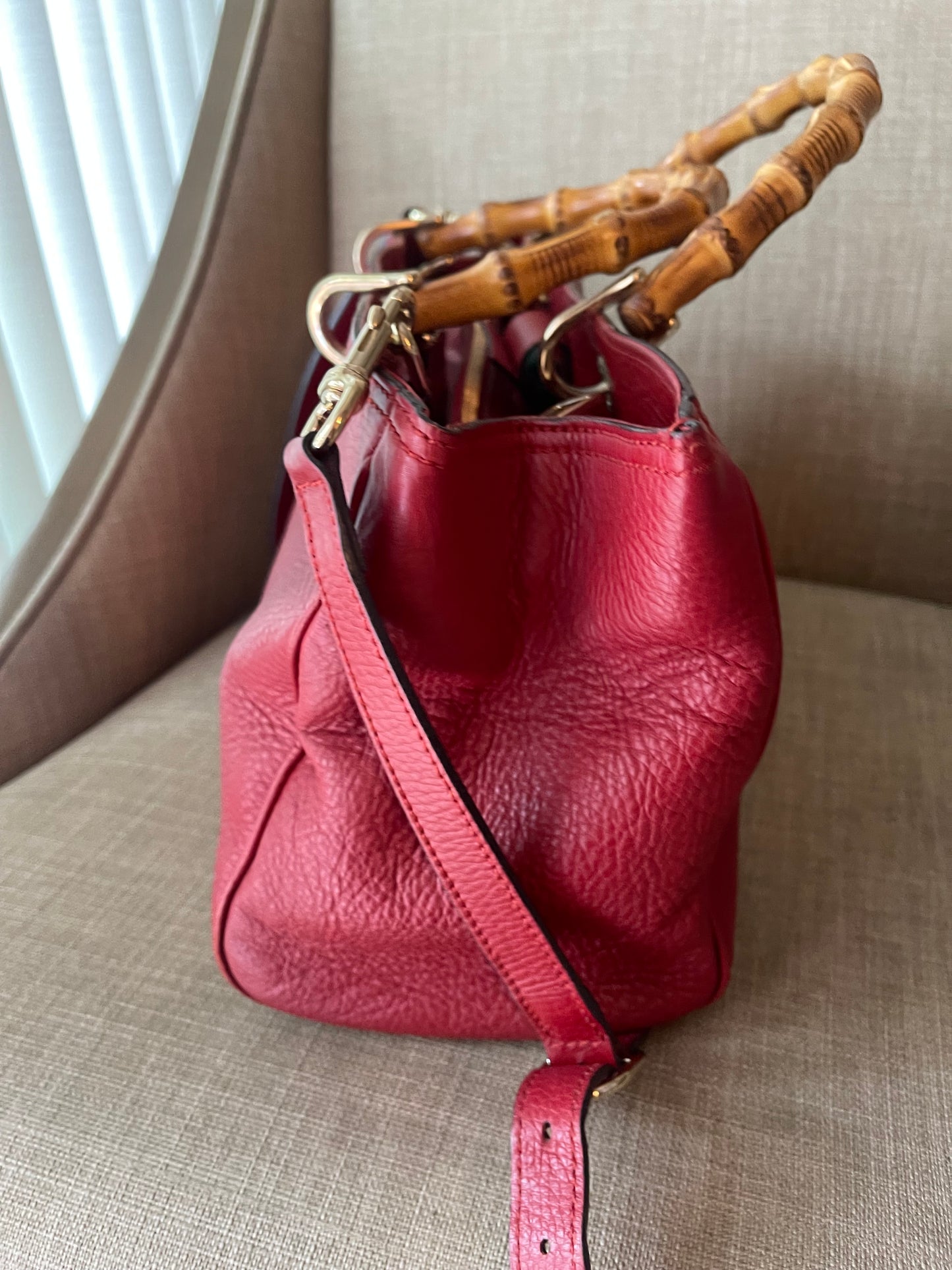 Authentic Gucci vintage bamboo shoulder bag