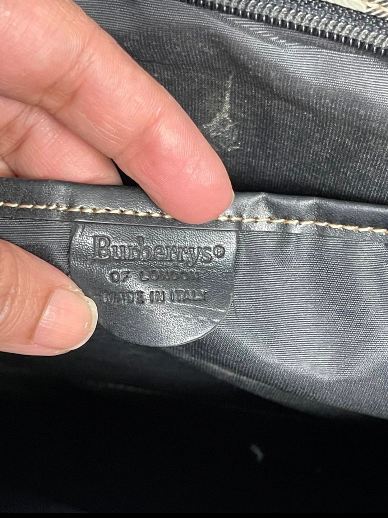 Authentic Burberrys nova check grey clutch