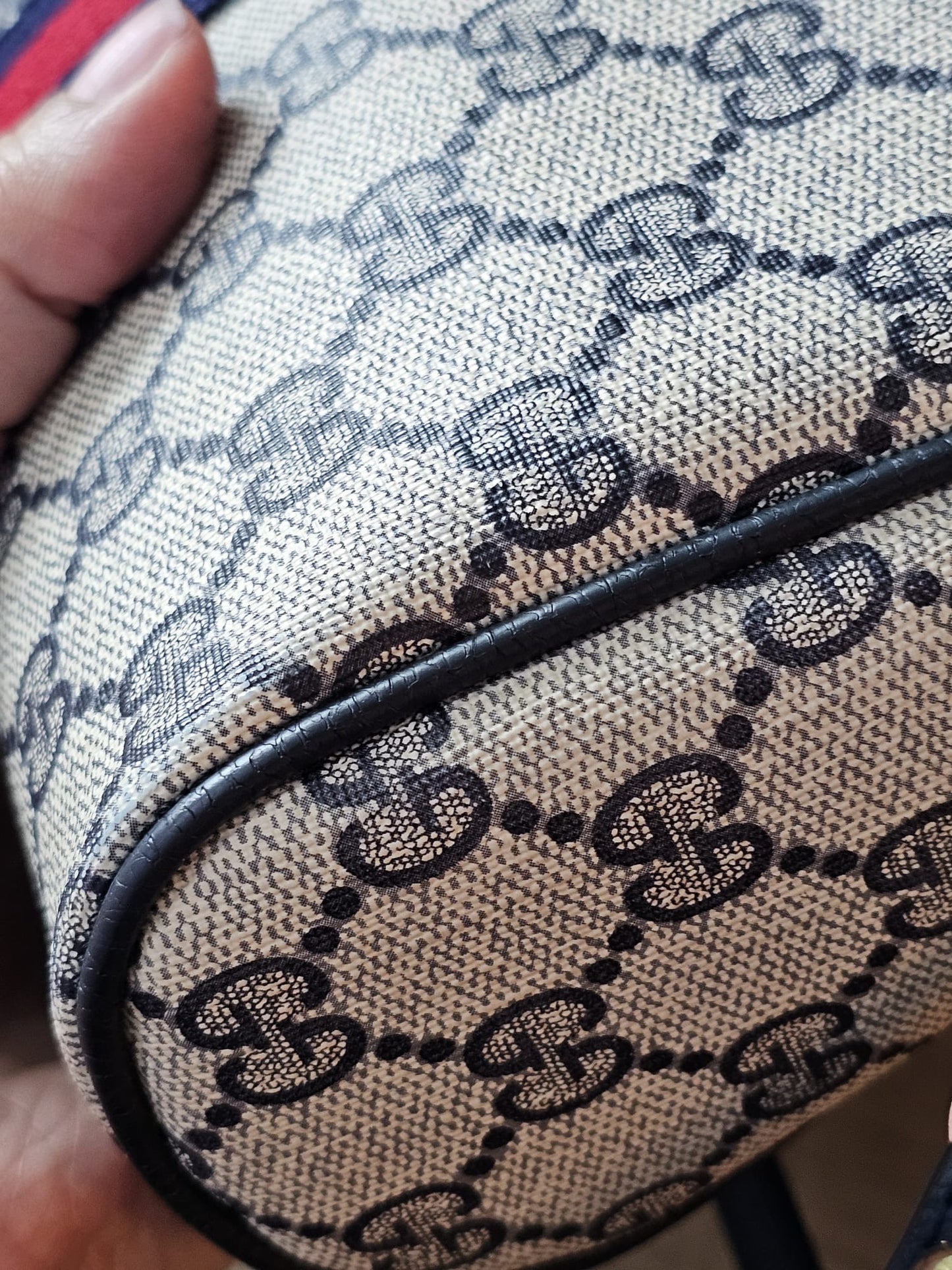 Authentic Gucci vintage web sherry line crossbody bag