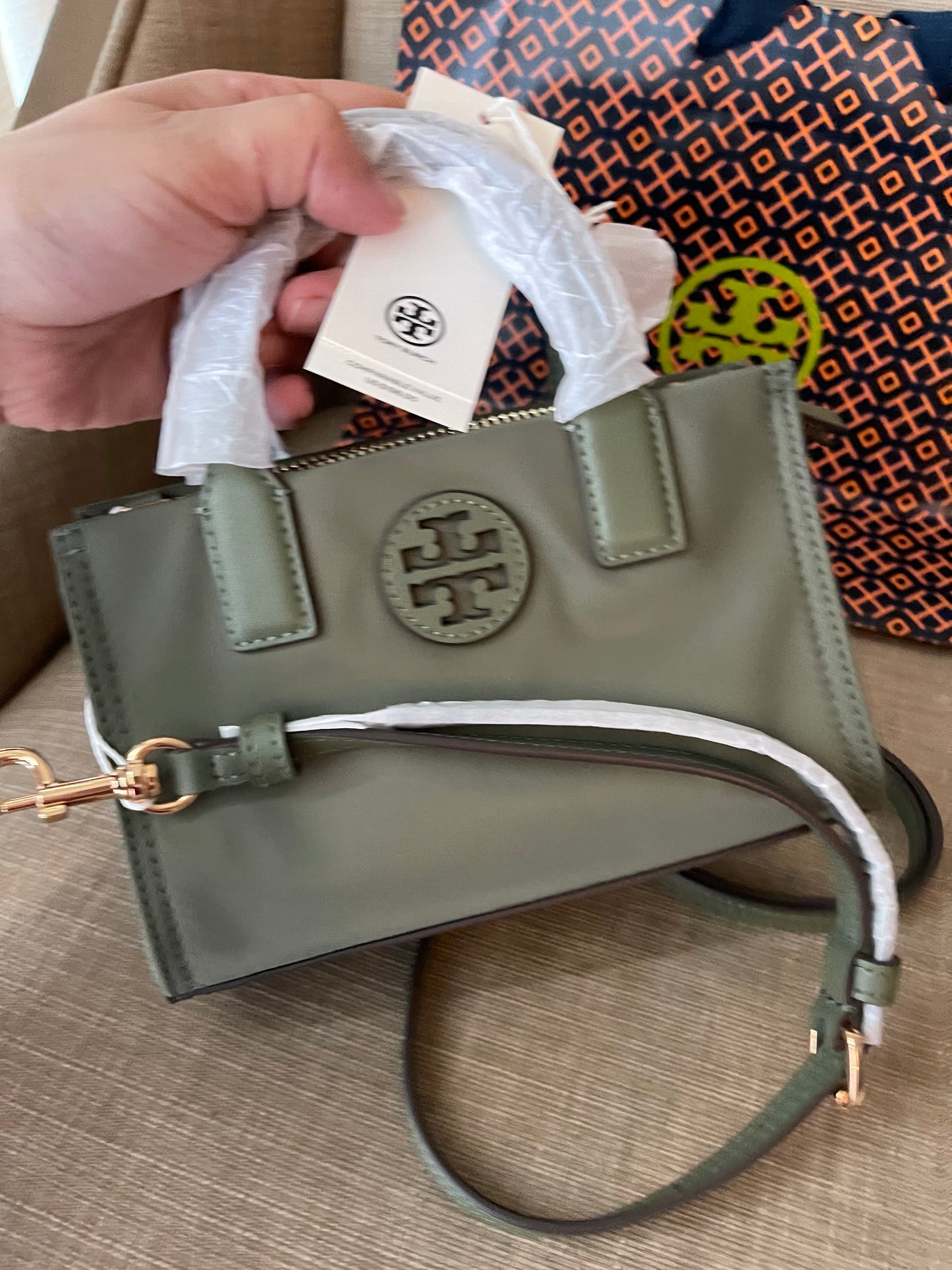 Authentic Tory Burch nylon mini tote