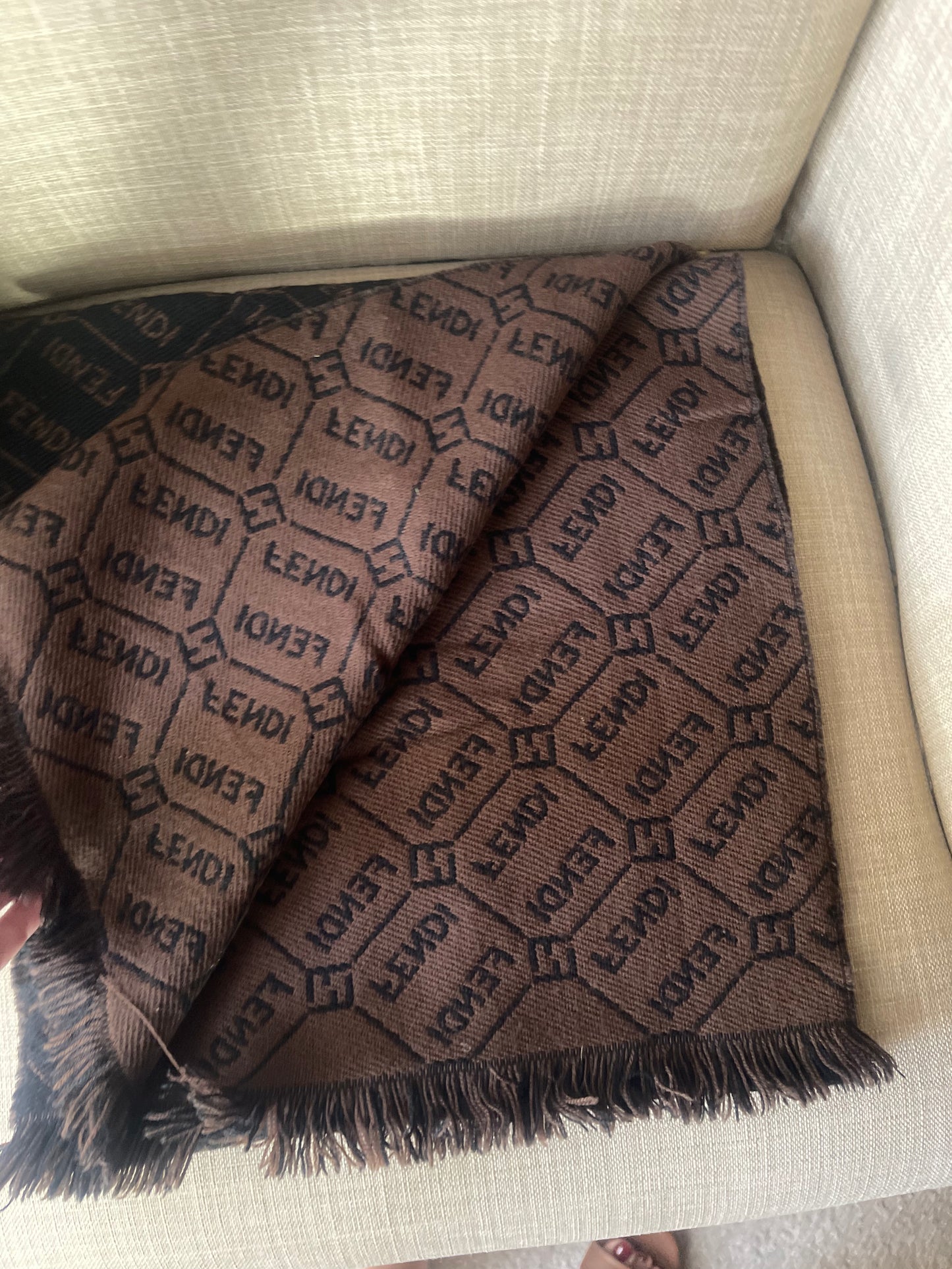Authentic fendi vintage used scarf