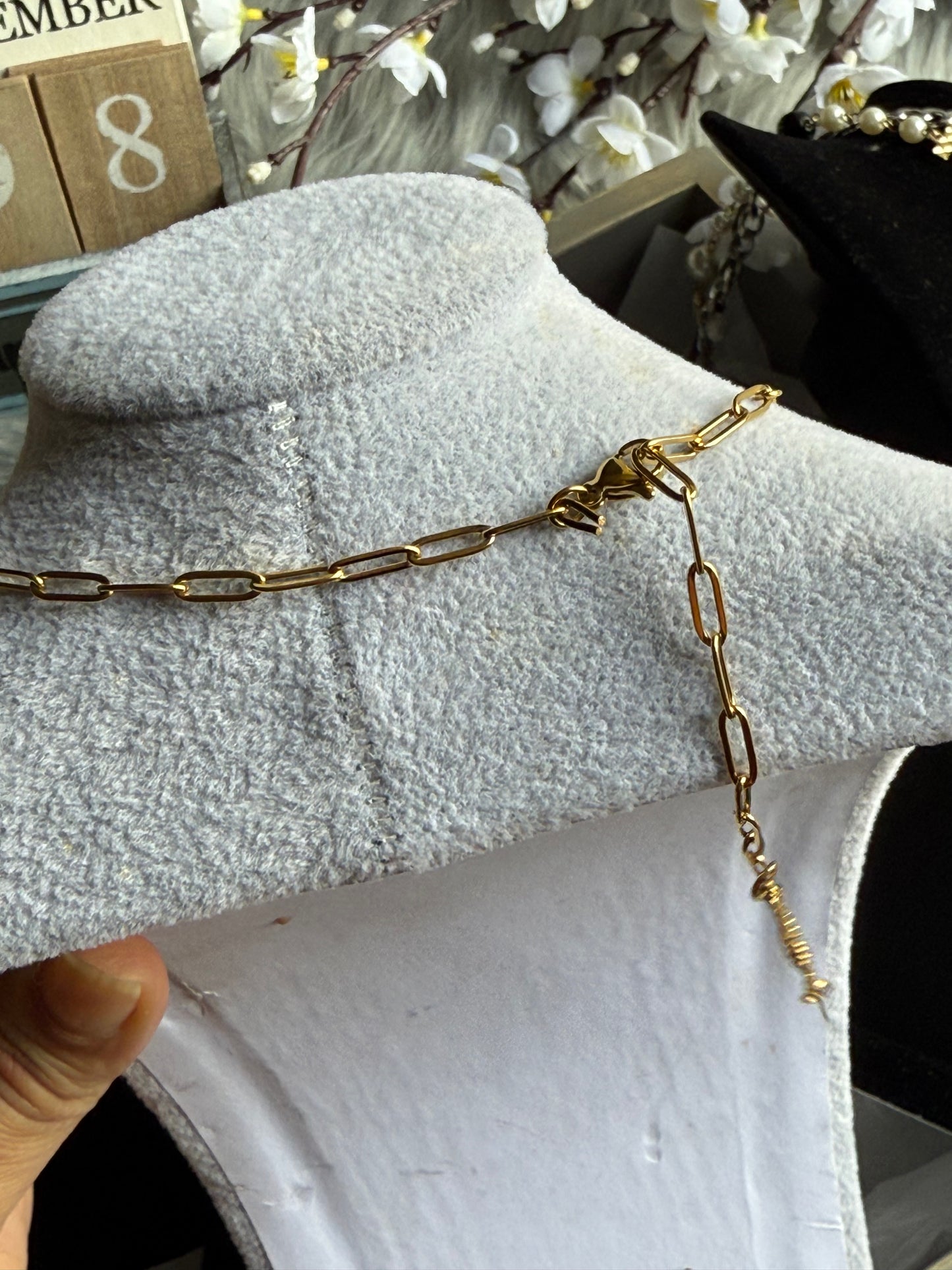 Upcycled women charm necklace