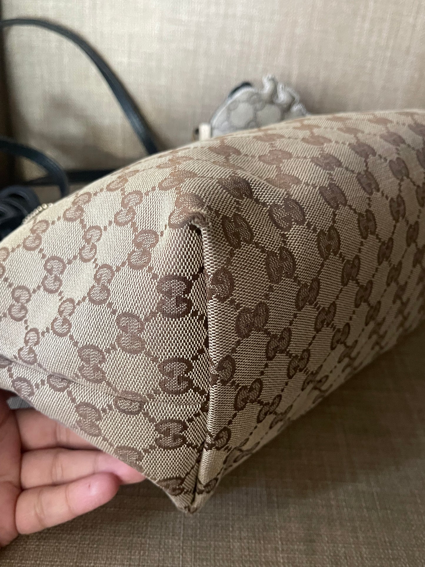 Authentic Gucci vintage gg canvas tote bag