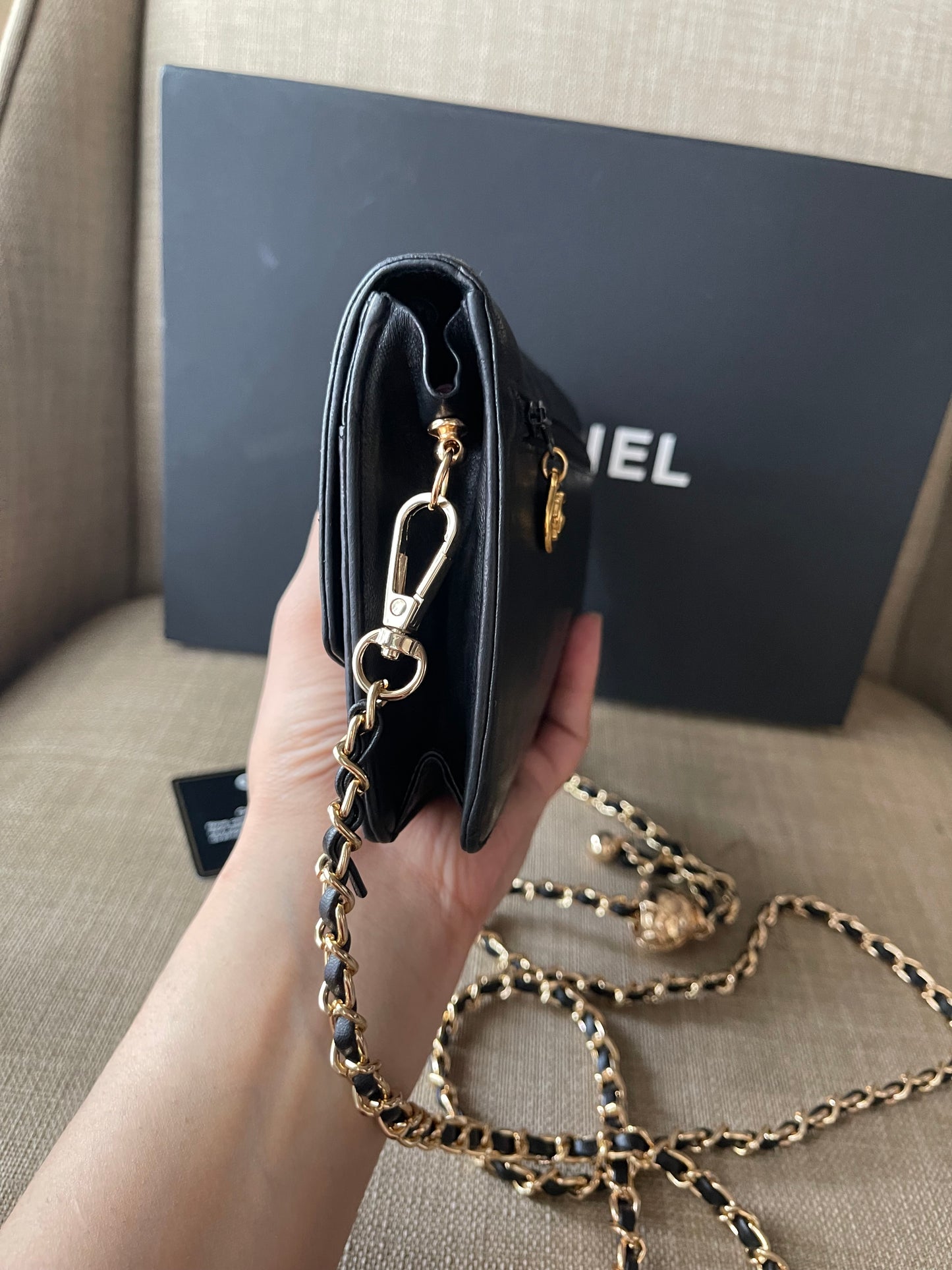 Authentic vintage CHANEL LEATHER WALLET