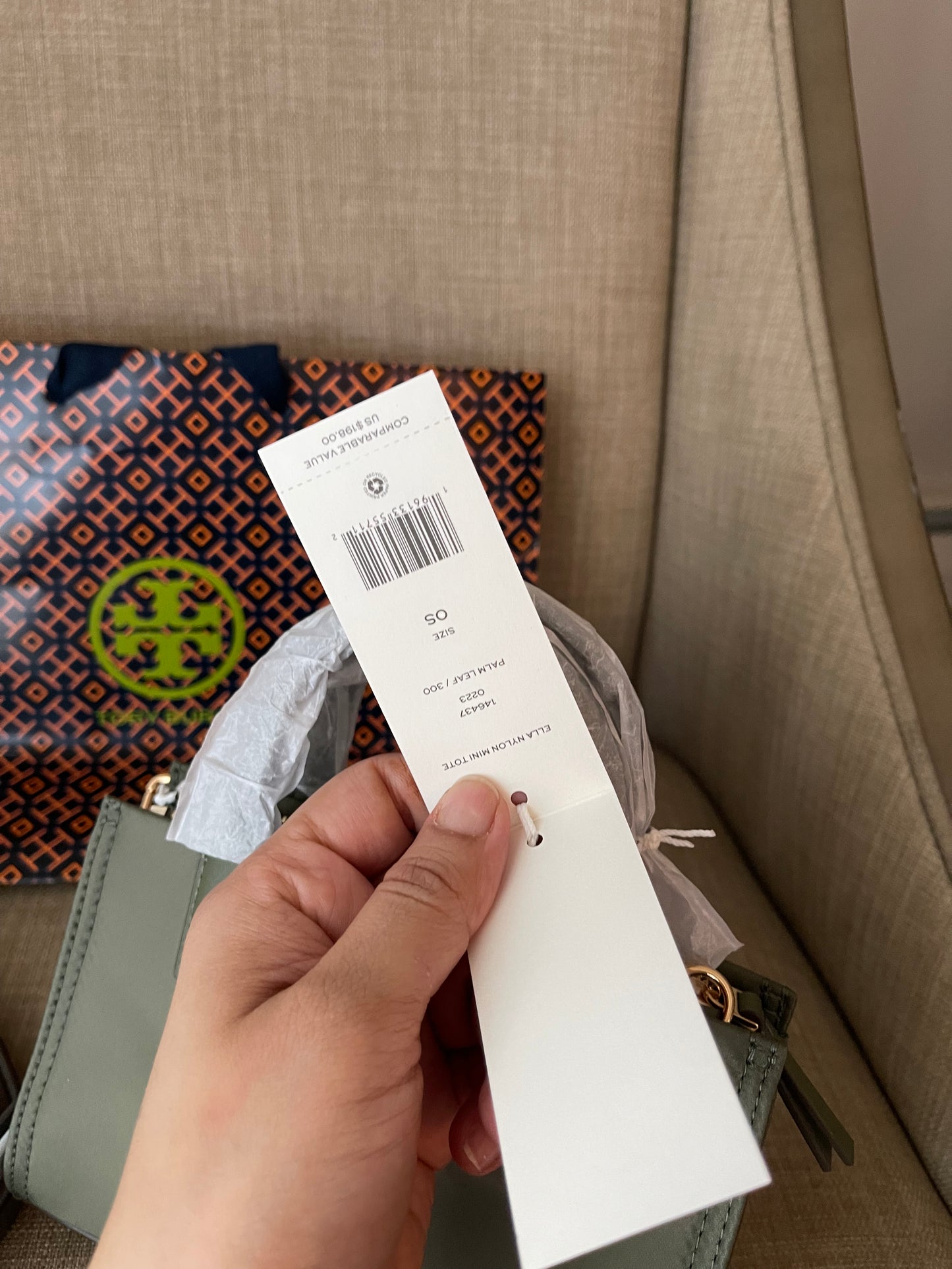 Authentic Tory Burch nylon mini tote