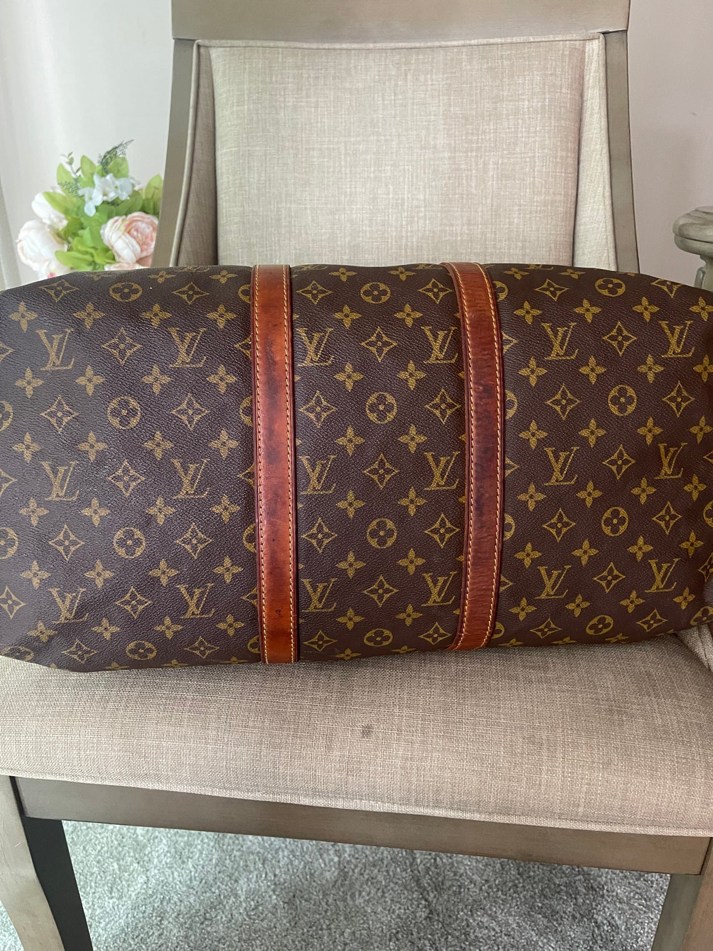 Authentic vintage Louis Vuitton luggage bag keepall 45