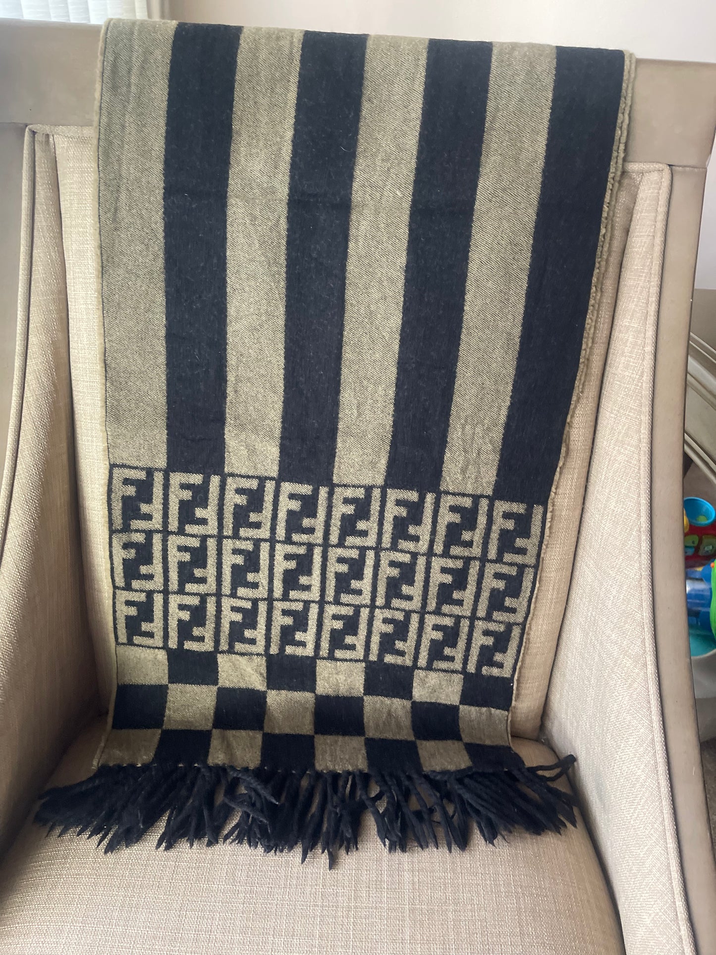 Authentic fendi vintage used scarf