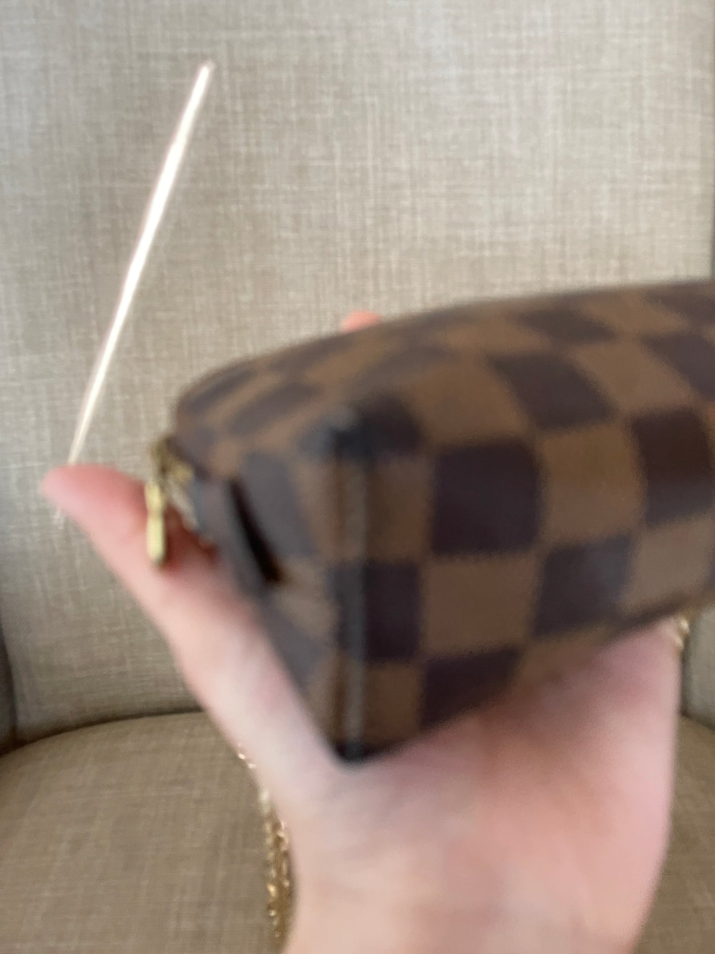 Authentic Louis Vuitton damier azur pouch crossbody