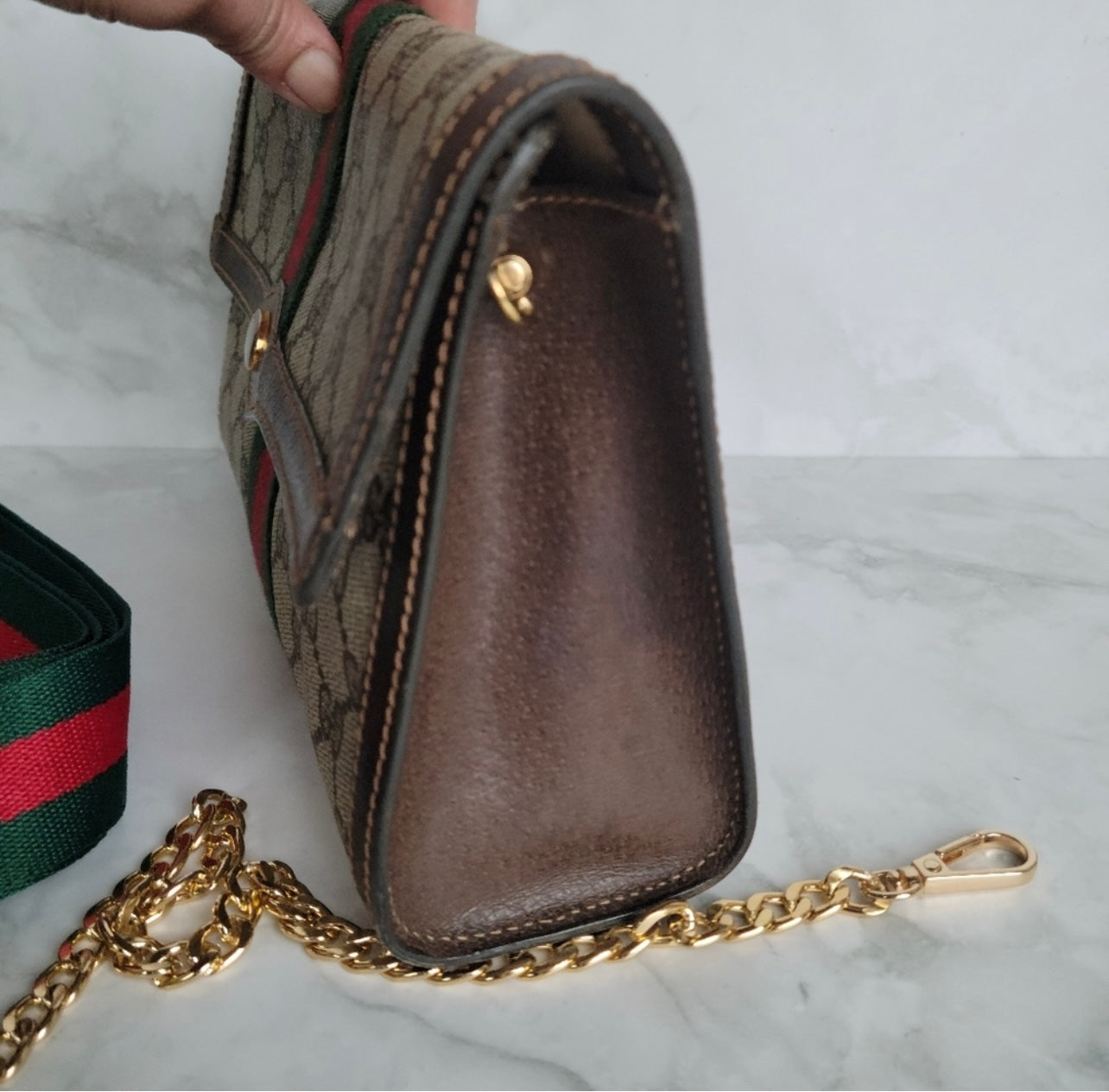 Authentic Gucci vintage sherry line clutch crossbody