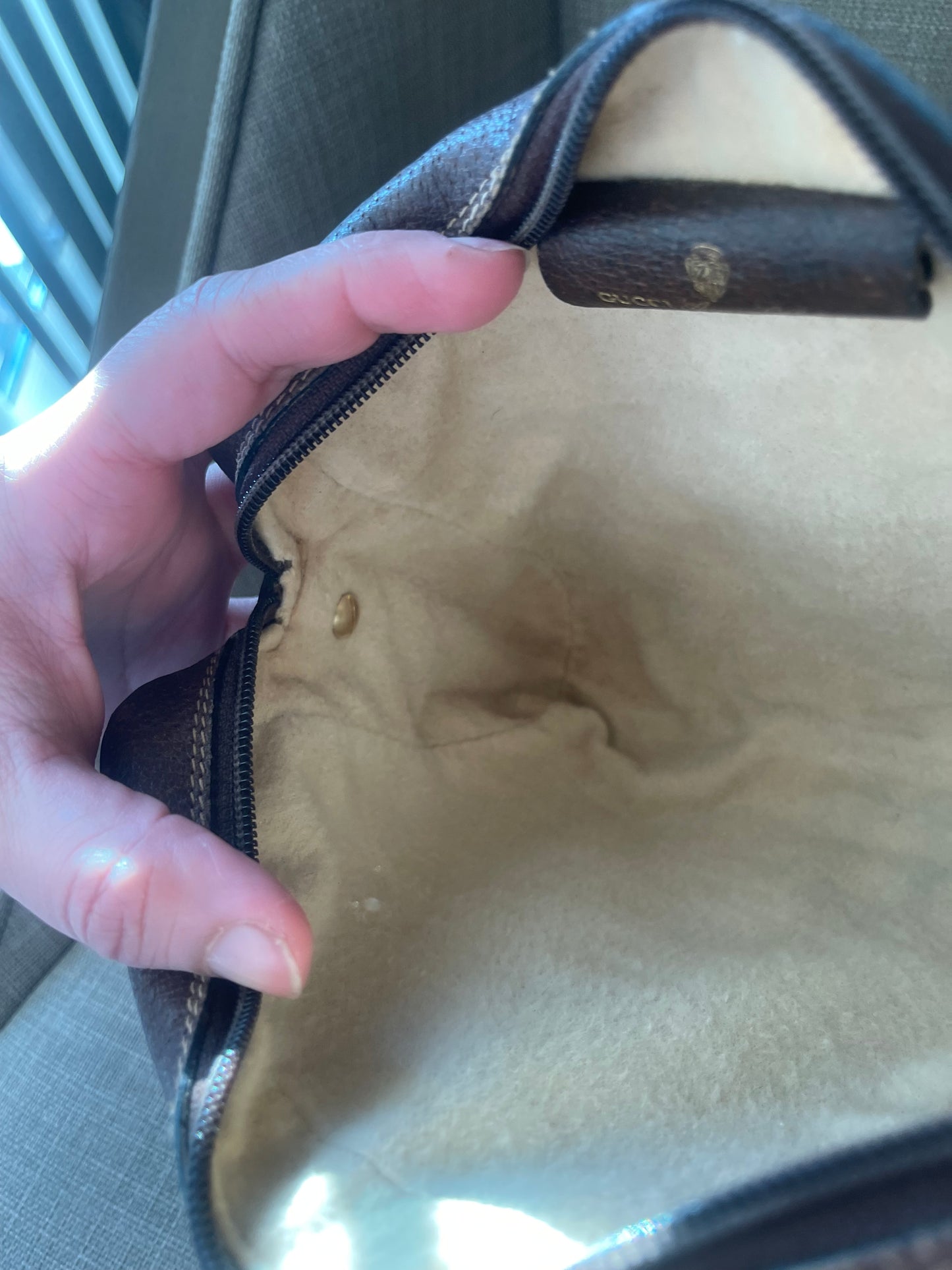 Authentic Gucci web sherry line clutch crossbody