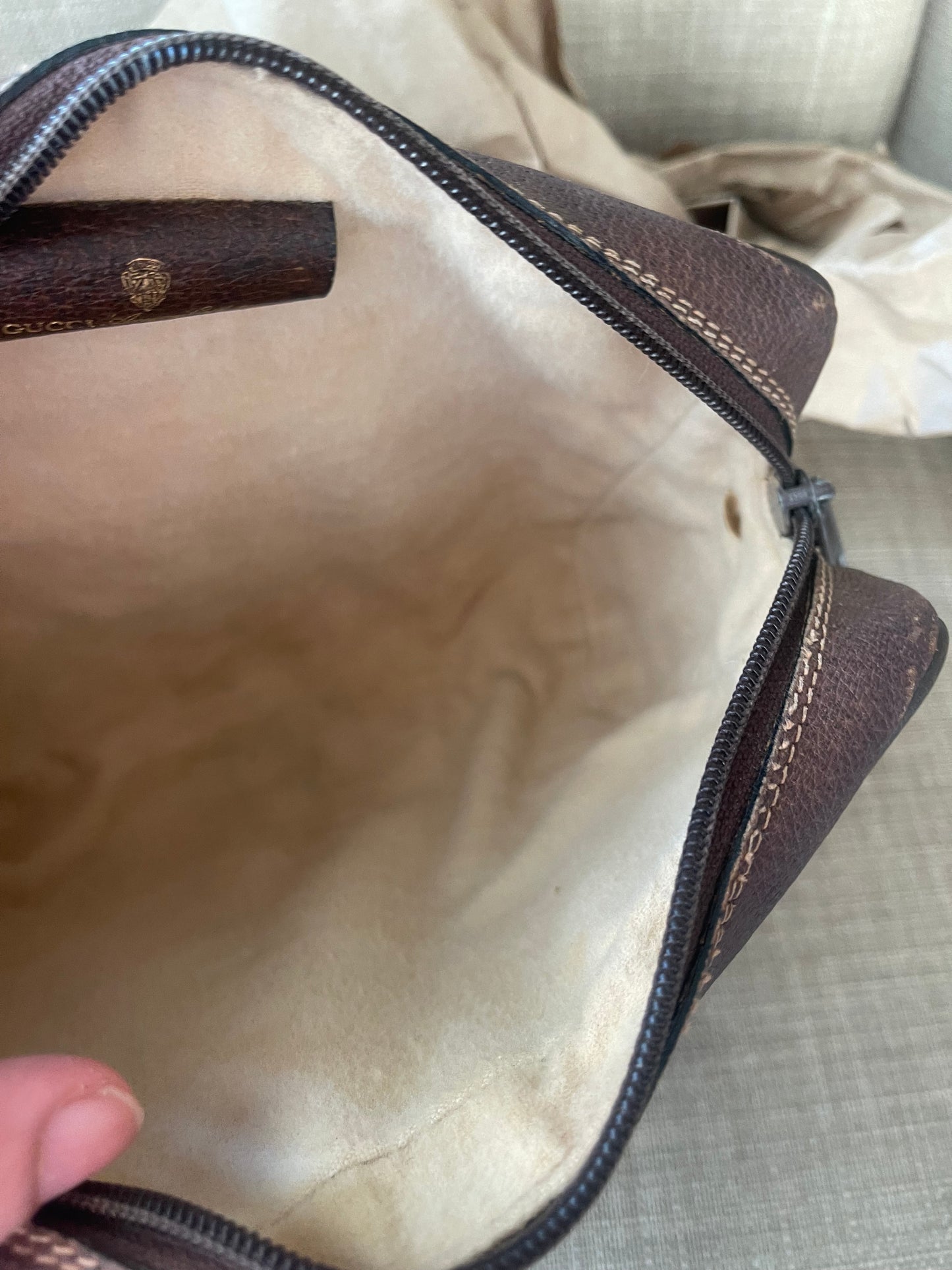 Authentic Gucci web sherry line clutch crossbody