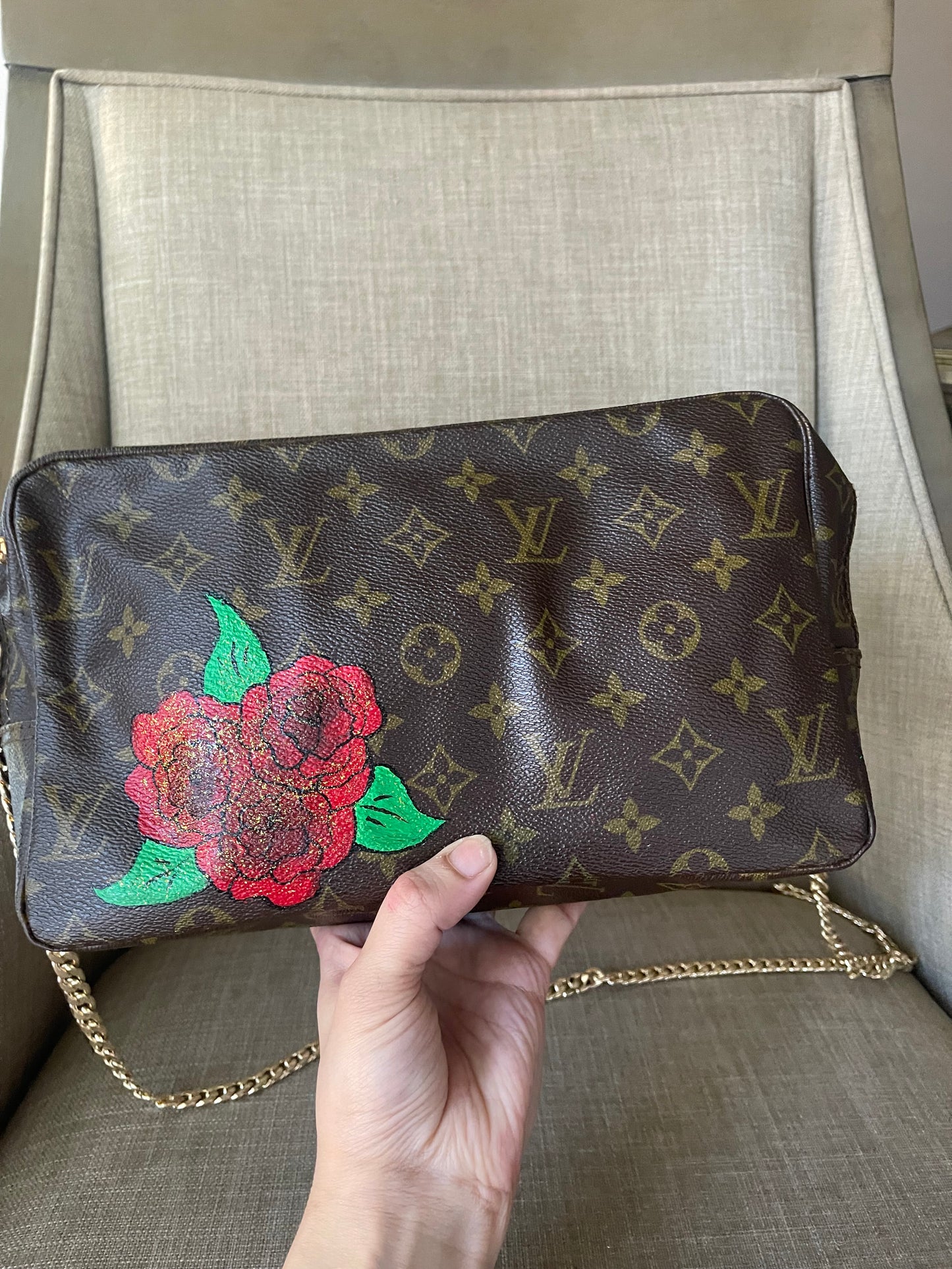 Authentic Louis Vuitton monogram clutch and wallet