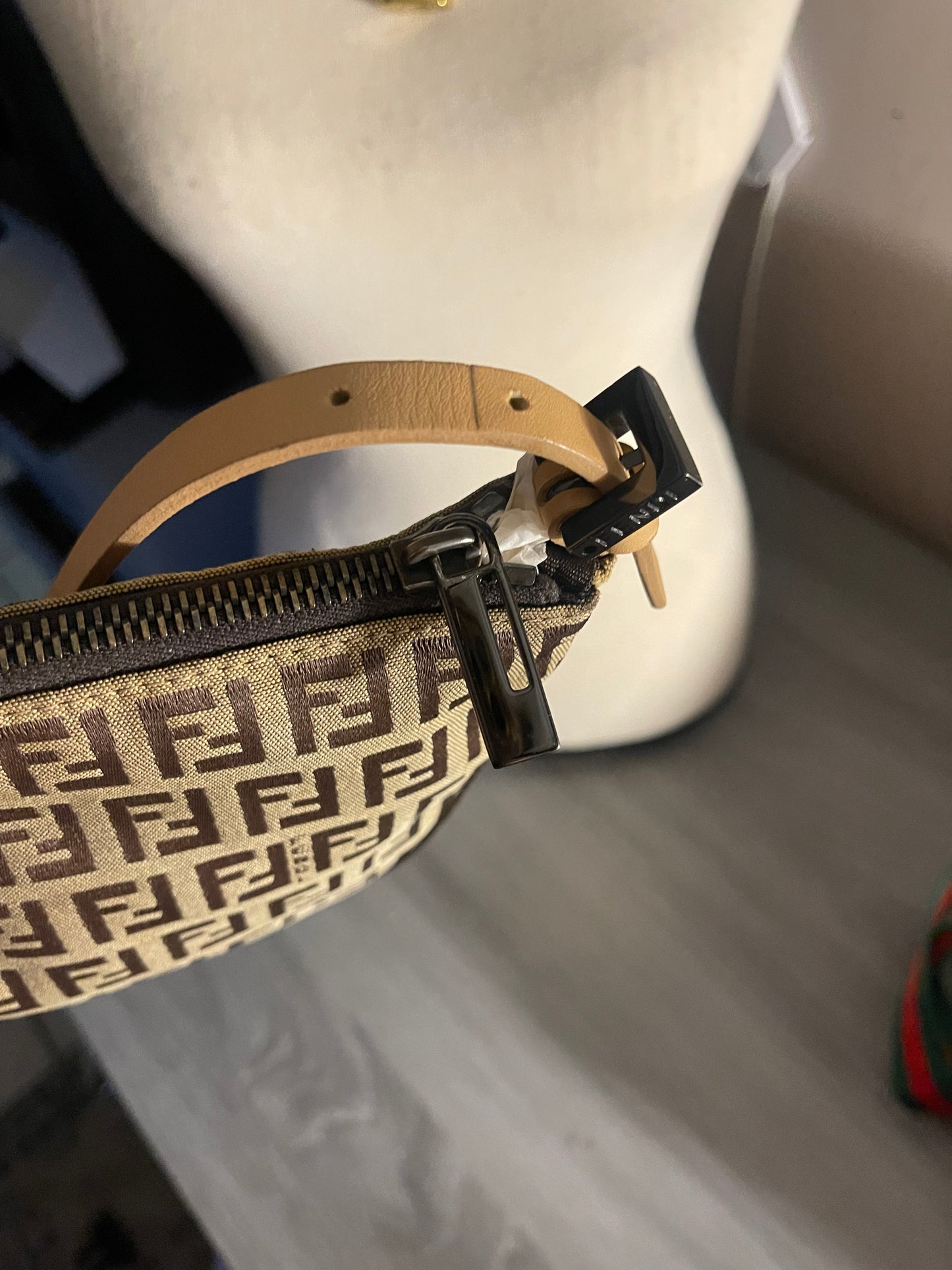 Authentic vintage fendi zucca shoulder bag