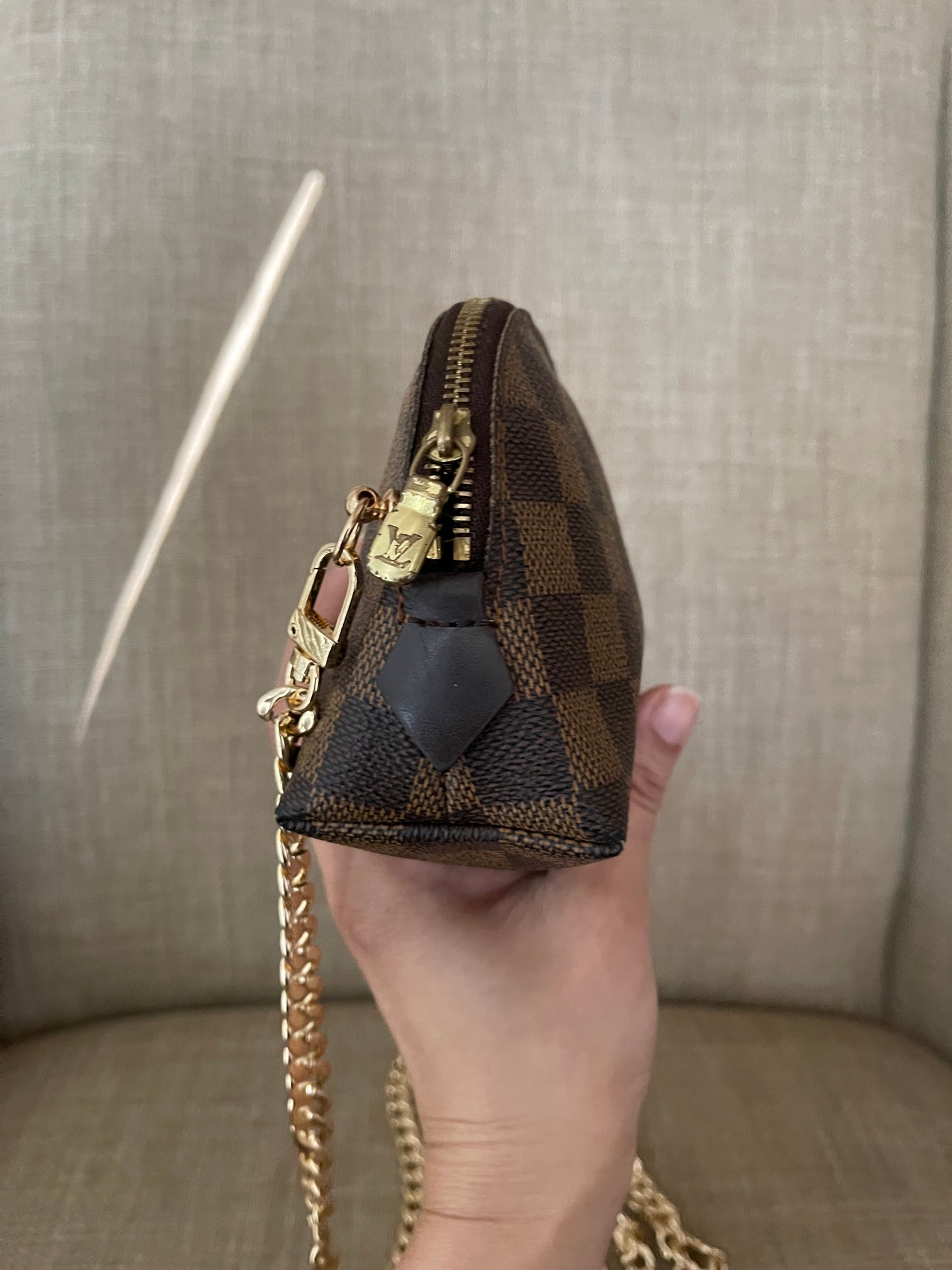 Authentic Louis Vuitton damier azur pouch crossbody