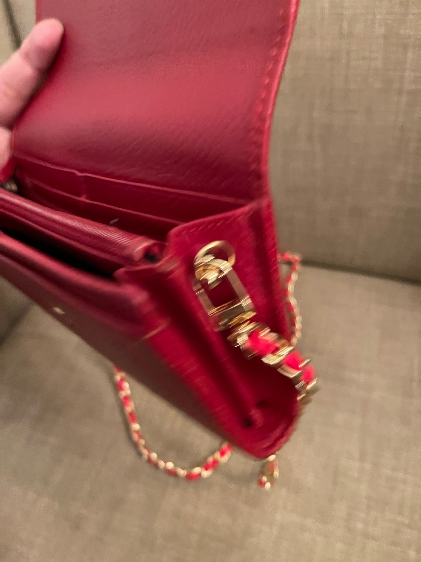 Authentic Gucci gg logo leather long wallet