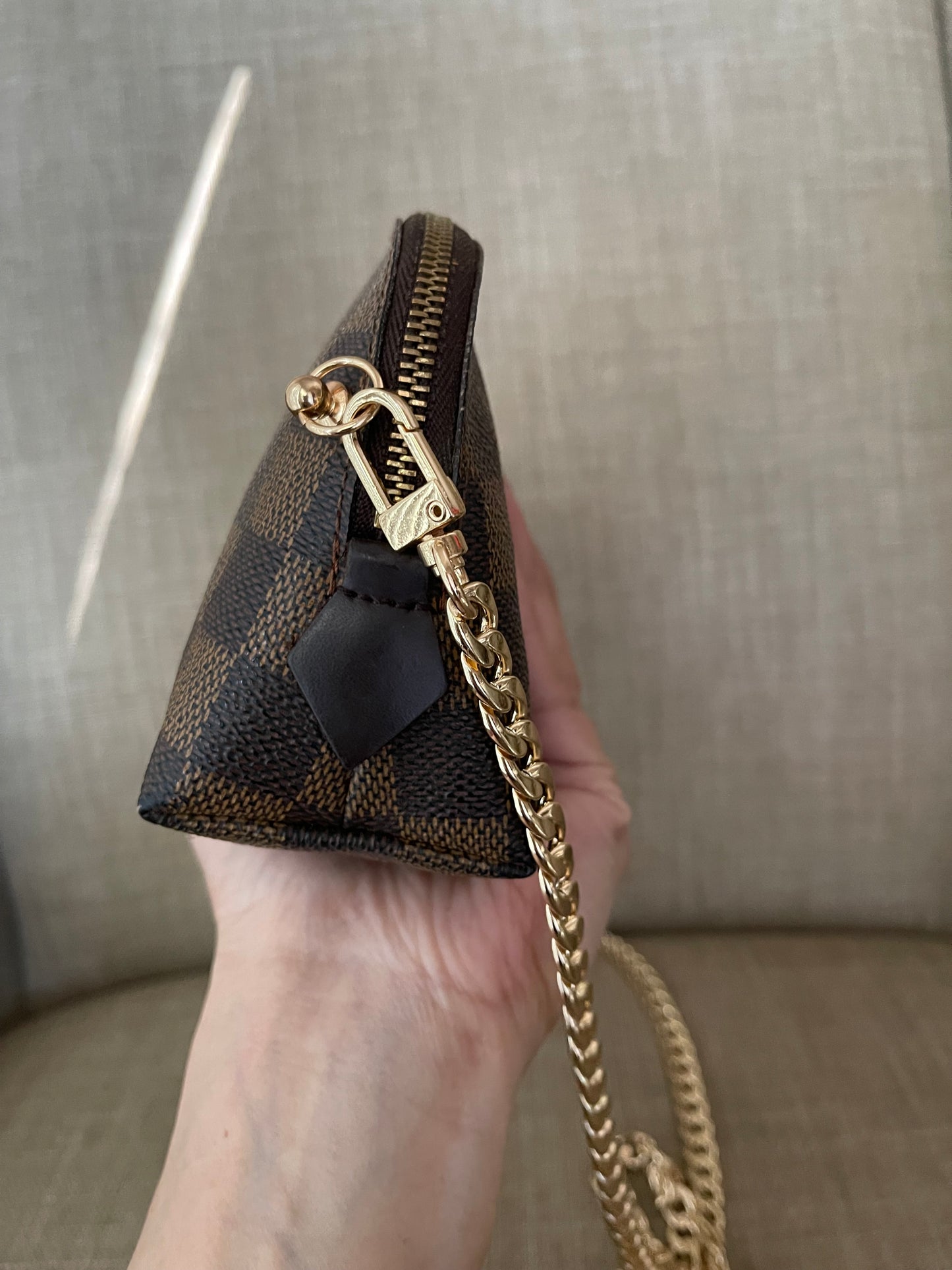 Authentic Louis Vuitton damier azur pouch crossbody