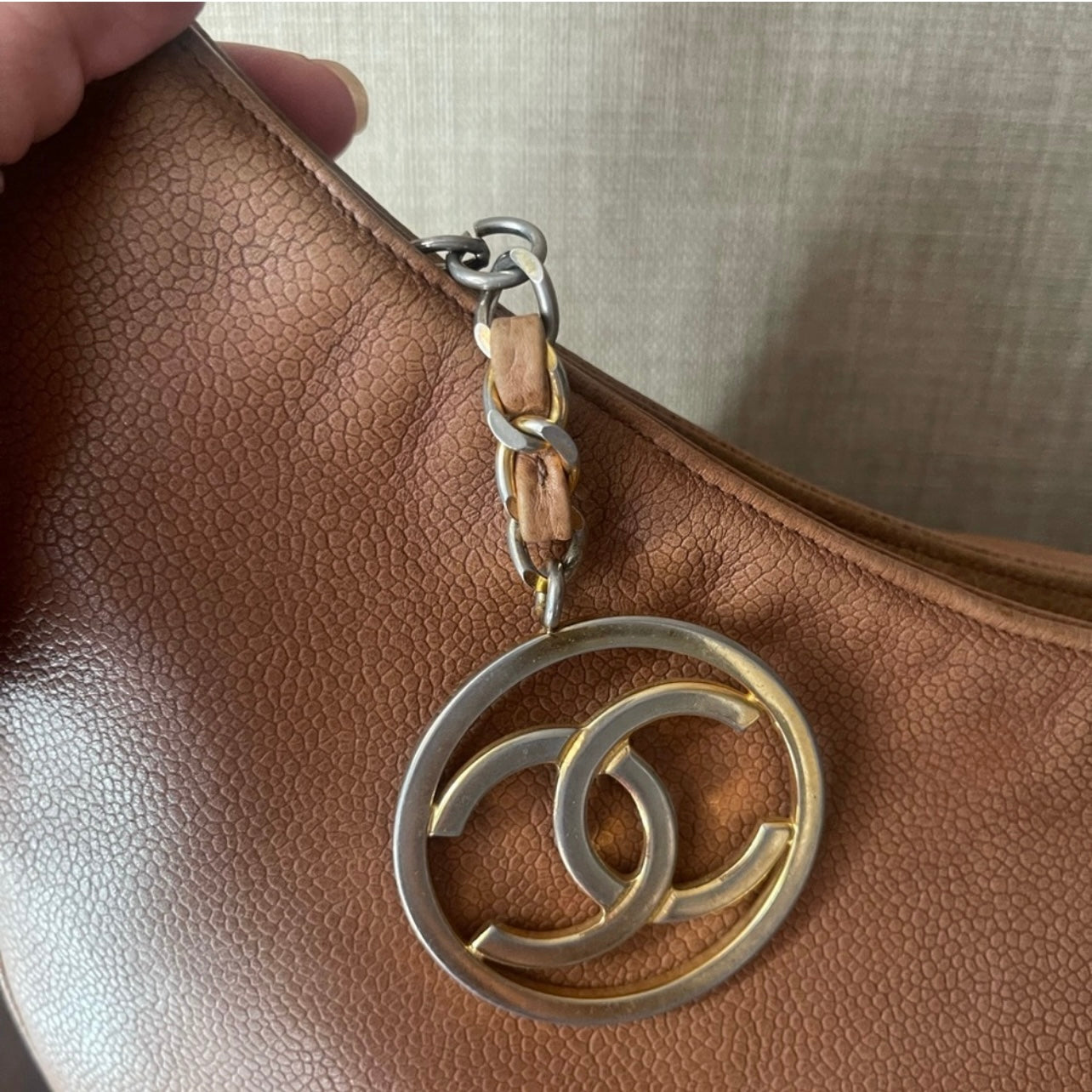 Authentic Chanel vintage hobo shoulder bag