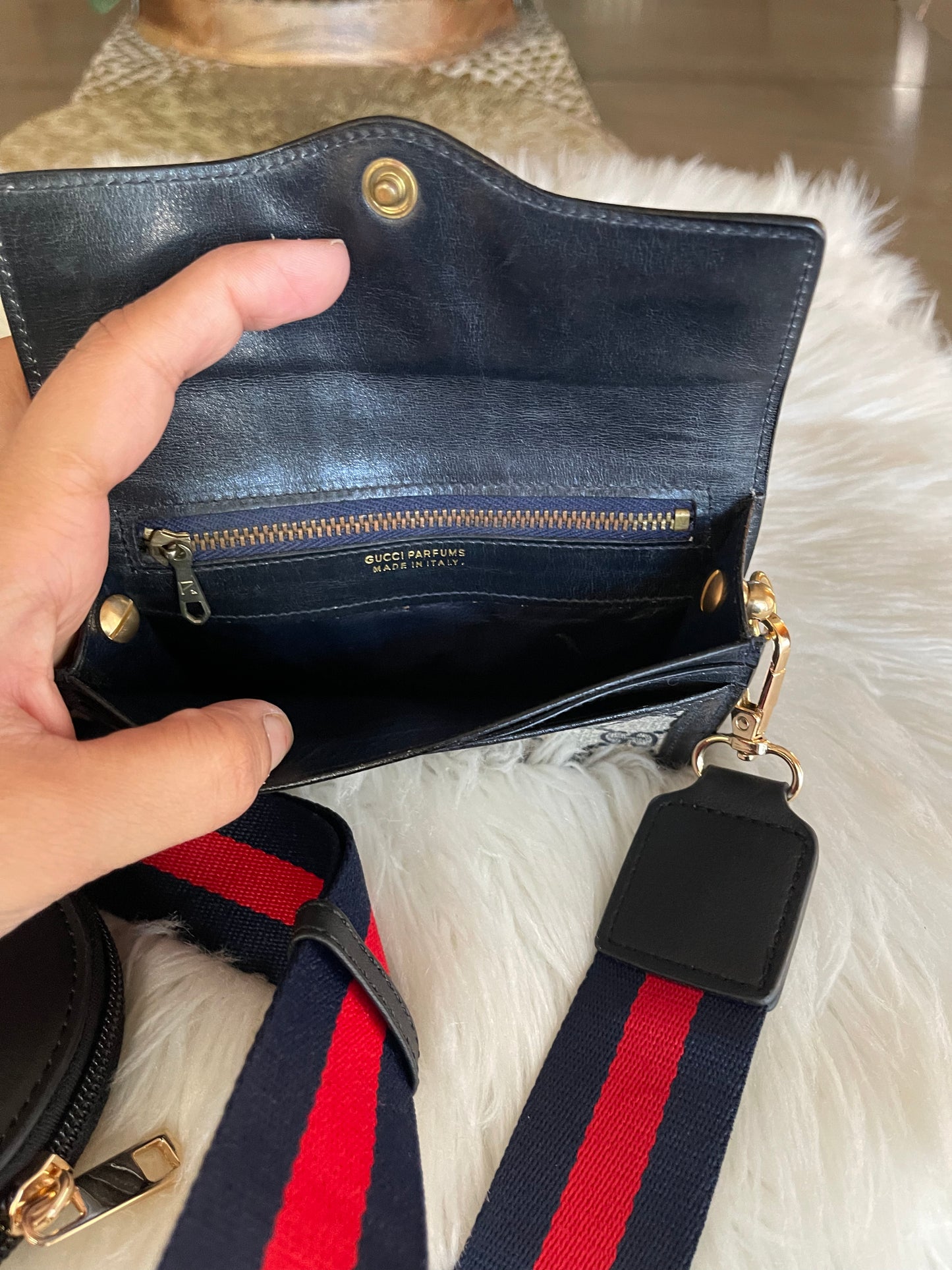 Authentic Gucci vintage web sherry like accessory collection