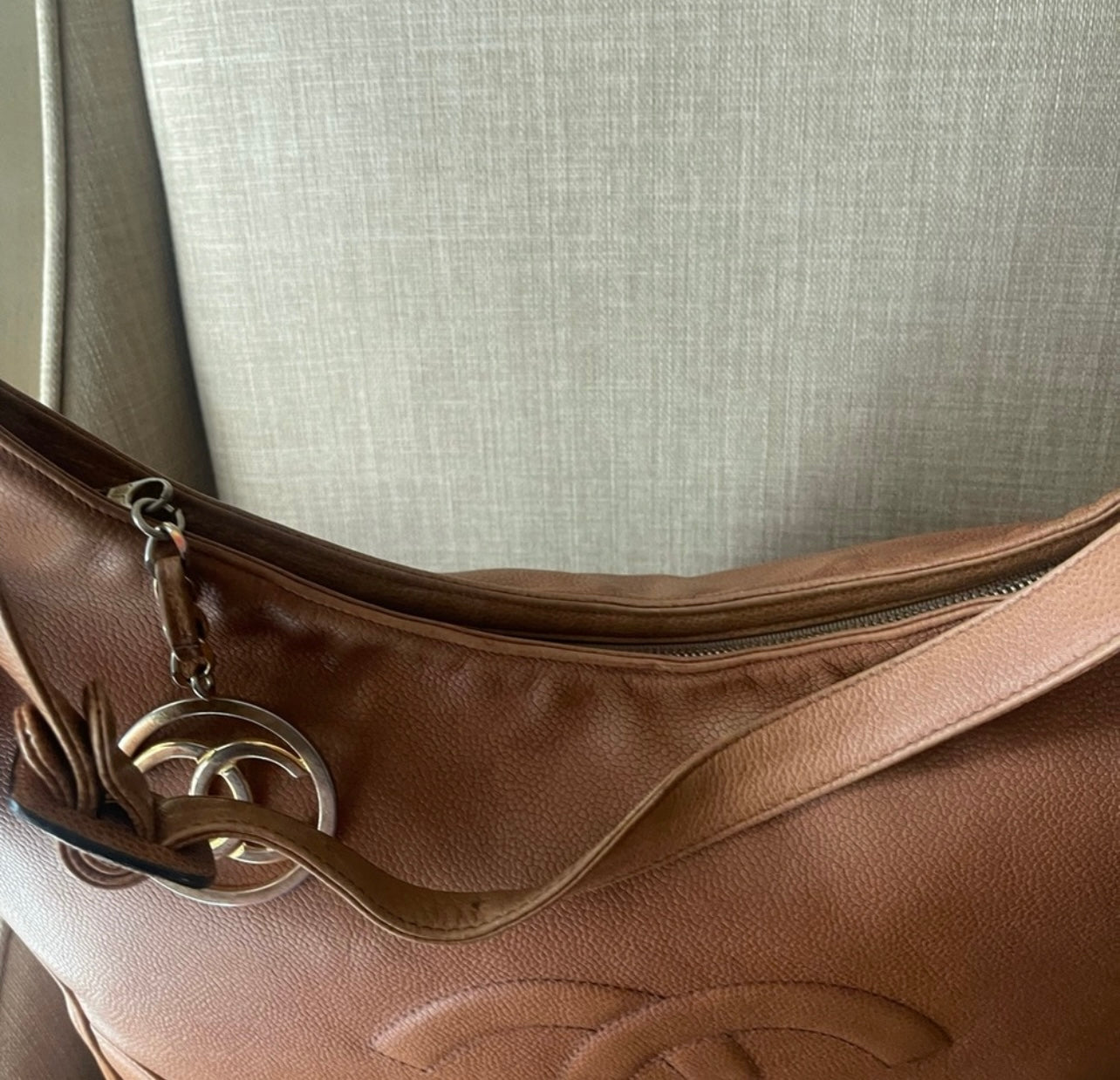 Authentic Chanel vintage hobo shoulder bag