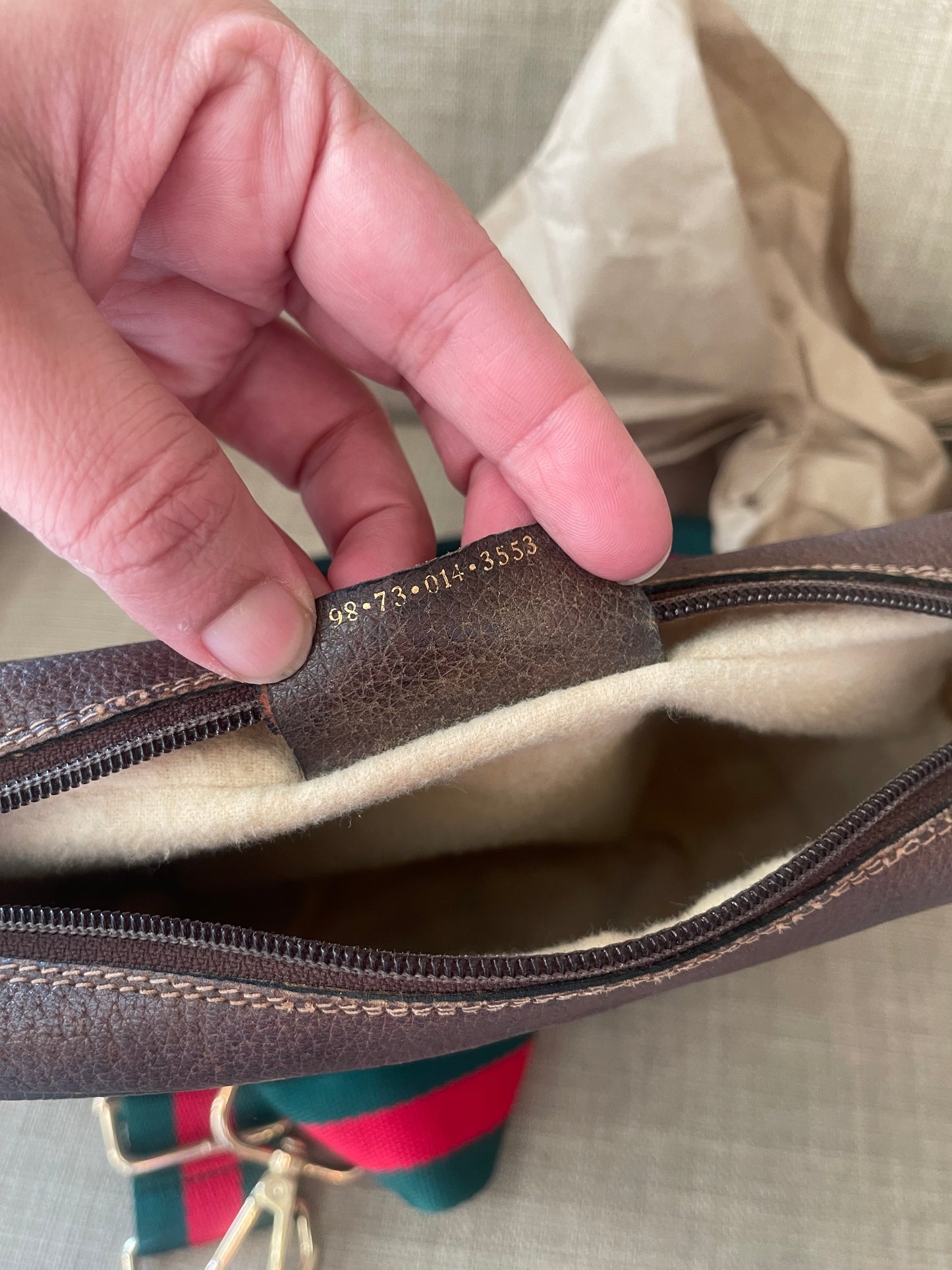 Authentic Gucci web sherry line clutch crossbody