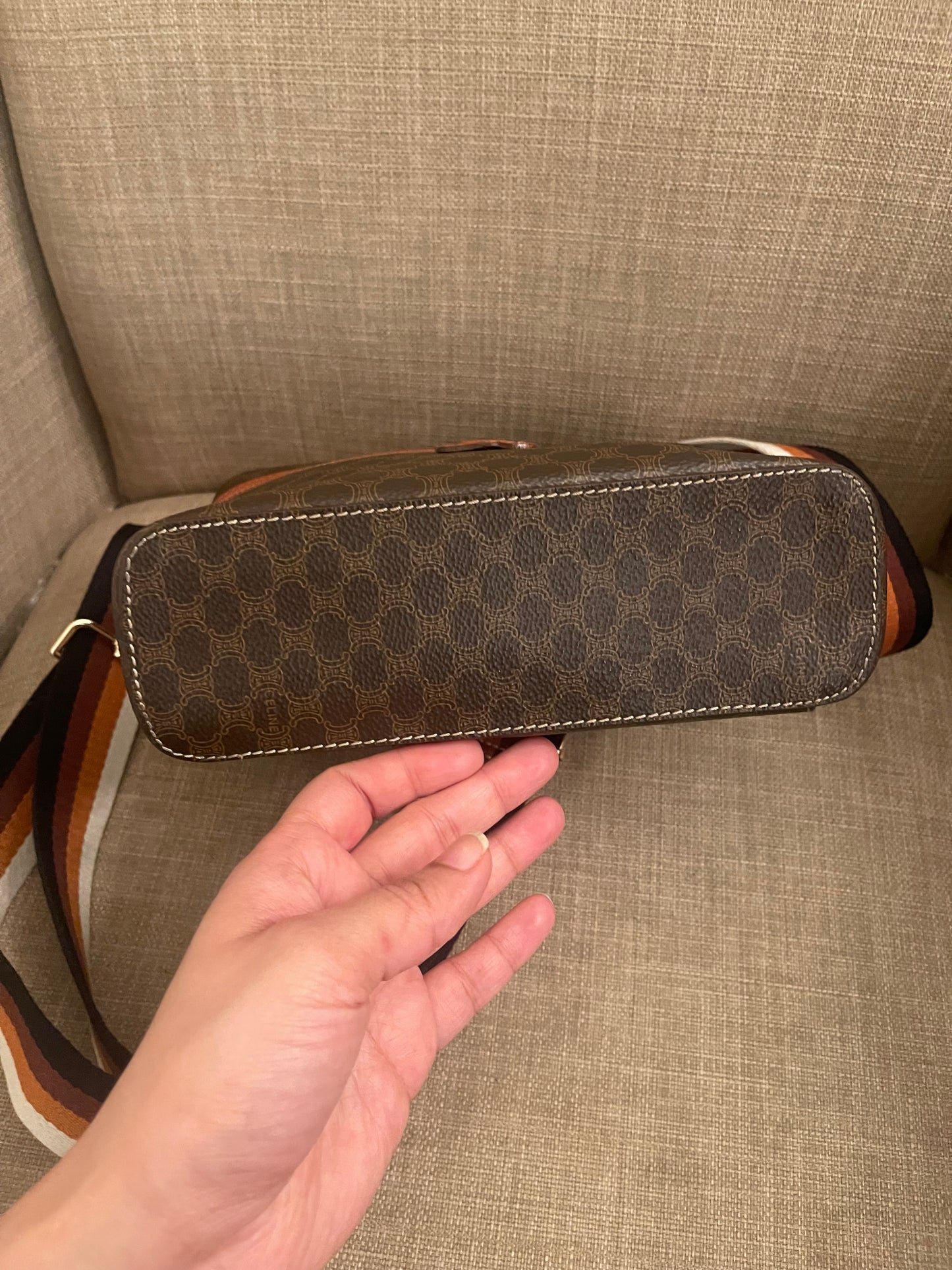 Authentic vintage Celine vanity clutch crossbody bag