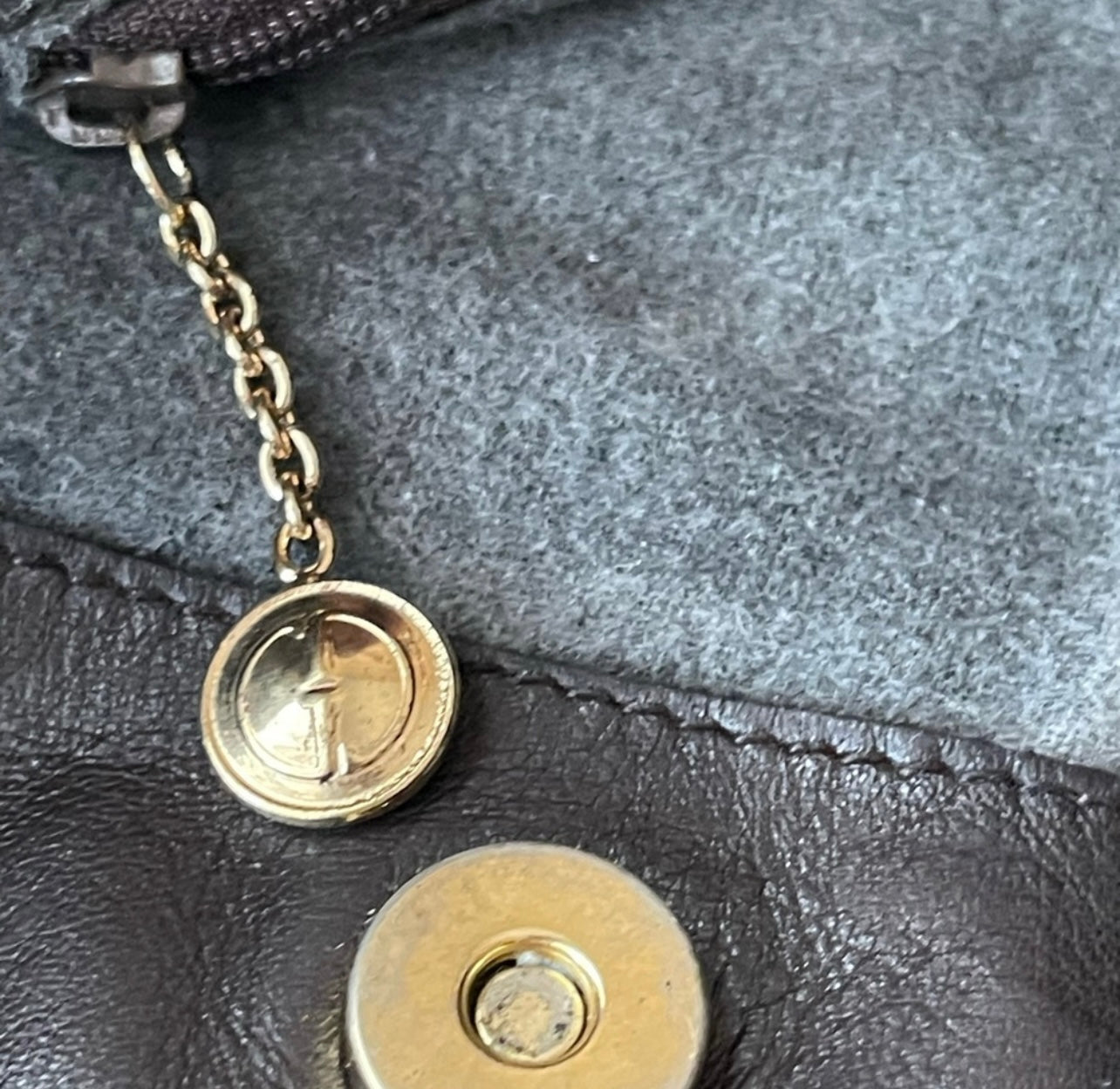 Authentic Gucci bamboo leather shoulder bag