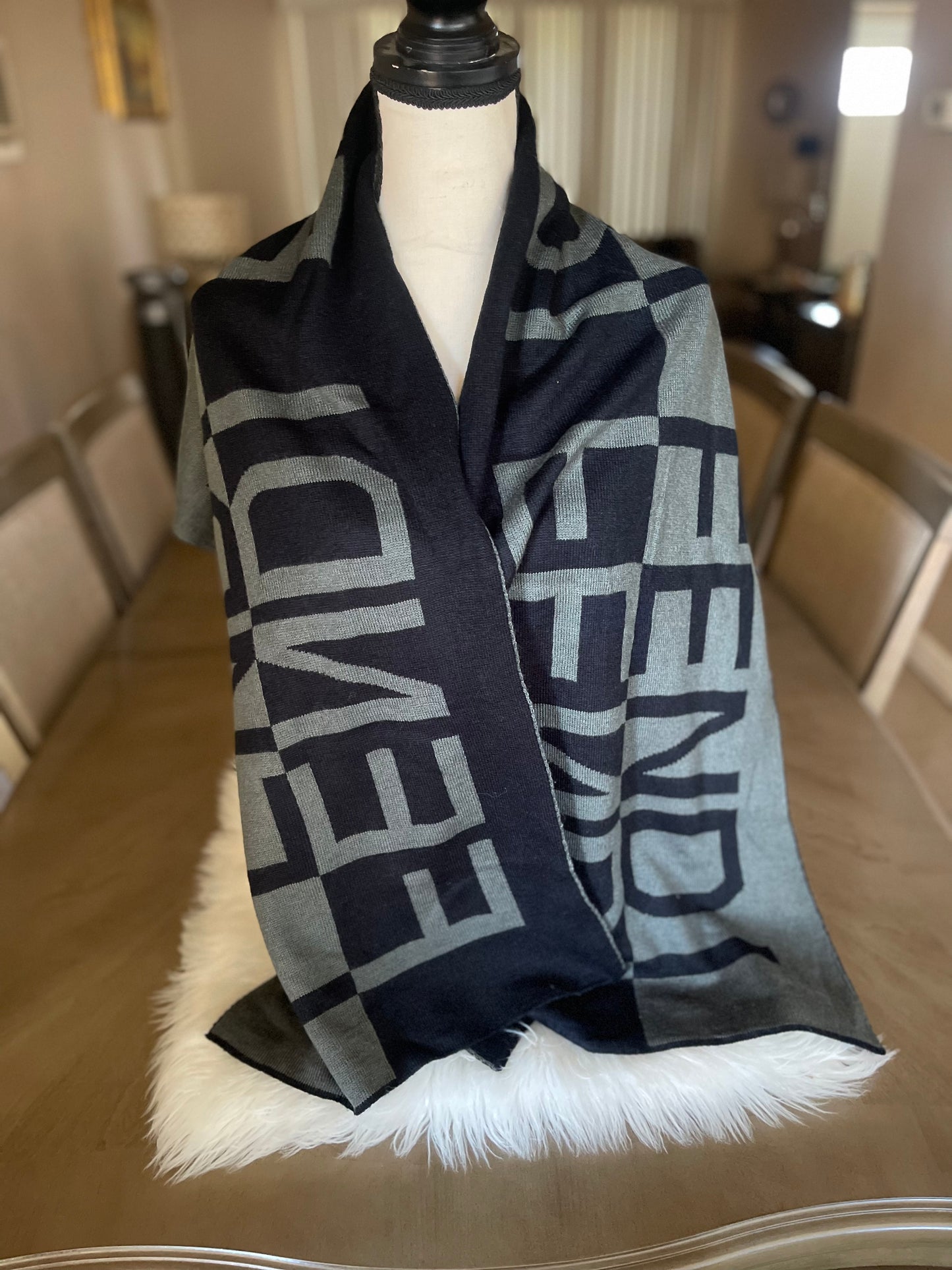 Authentic vintage fendi wool scarf