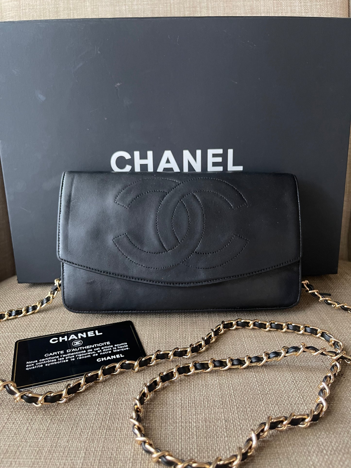 Authentic vintage CHANEL LEATHER WALLET