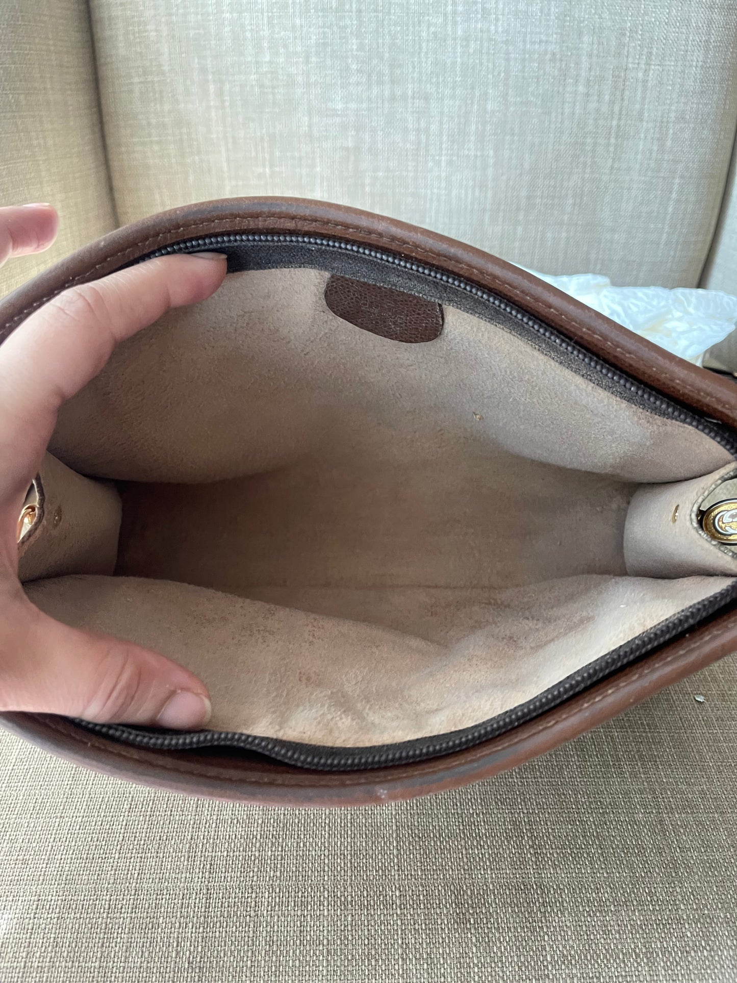 Authentic Gucci GG canvas clutch bag