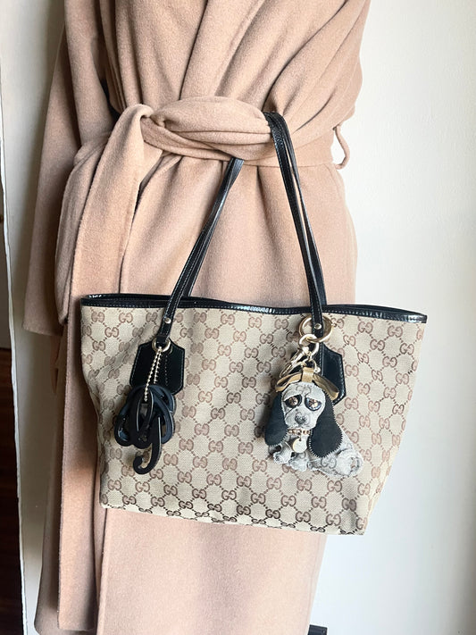 Authentic Gucci vintage gg canvas tote bag